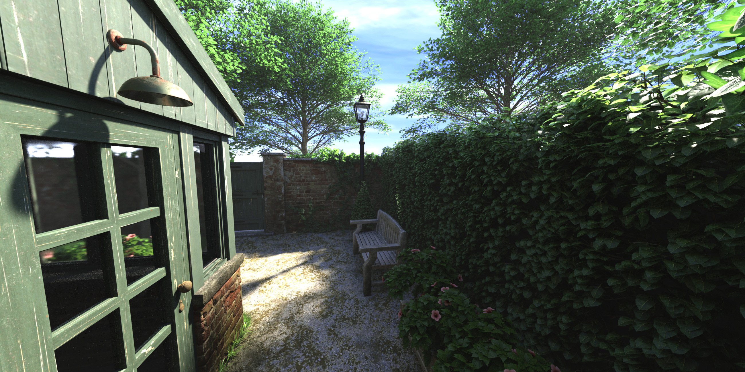 Enclosed Side Garden Enclosed Side Garden by: Predatron, 3D Models by Daz 3D