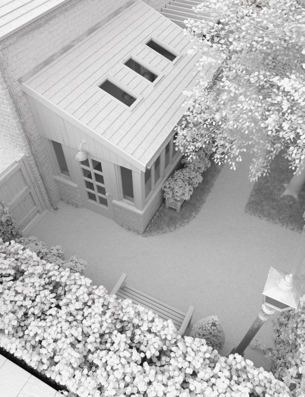 Enclosed Side Garden Enclosed Side Garden by: Predatron, 3D Models by Daz 3D