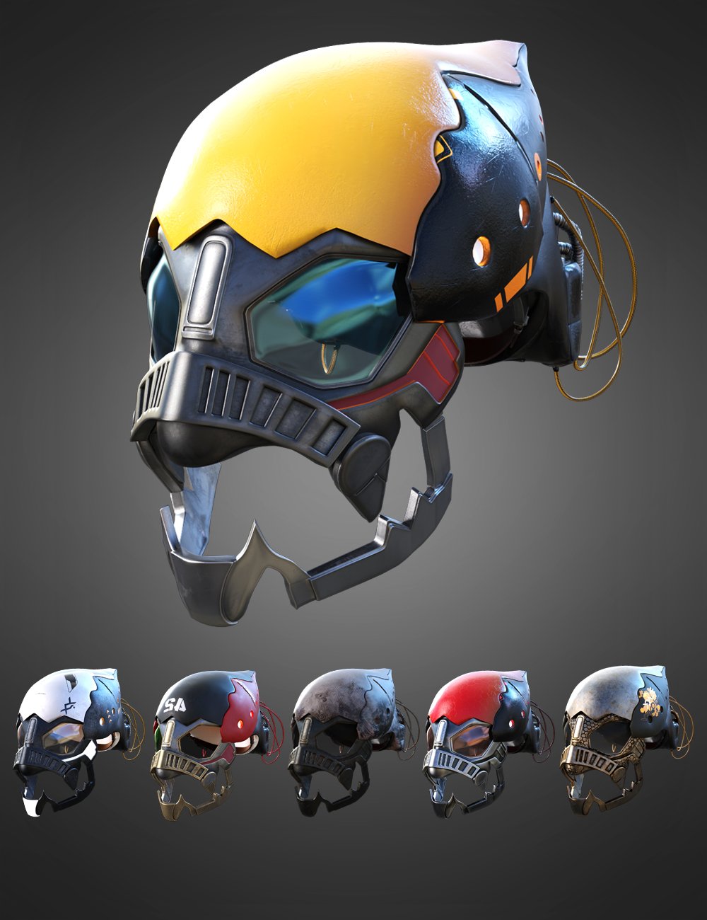 Dash Outfit Helmet for Genesis 8 and 8.1 Males by: Sixus1 MediaSade, 3D Models by Daz 3D