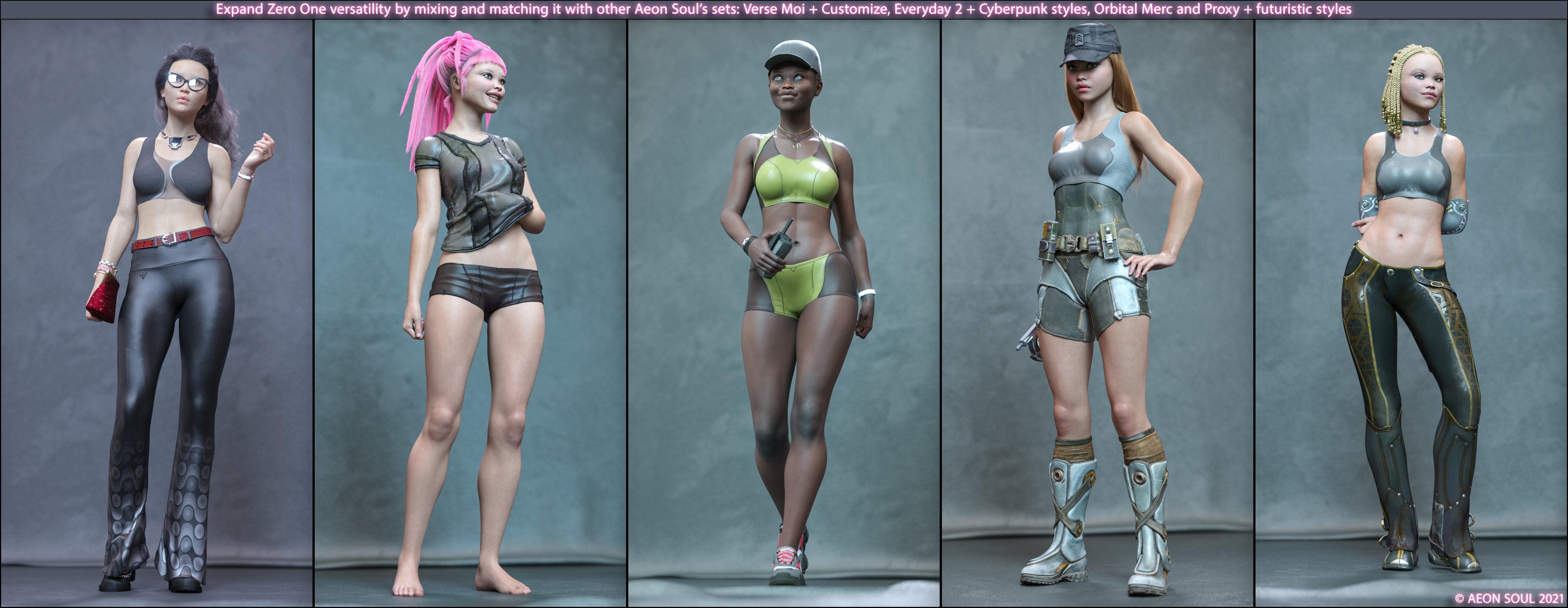 Expressive Styles for Zero One Clothes Expressive Styles for Zero One Clothes by: Aeon Soul, 3D Models by Daz 3D