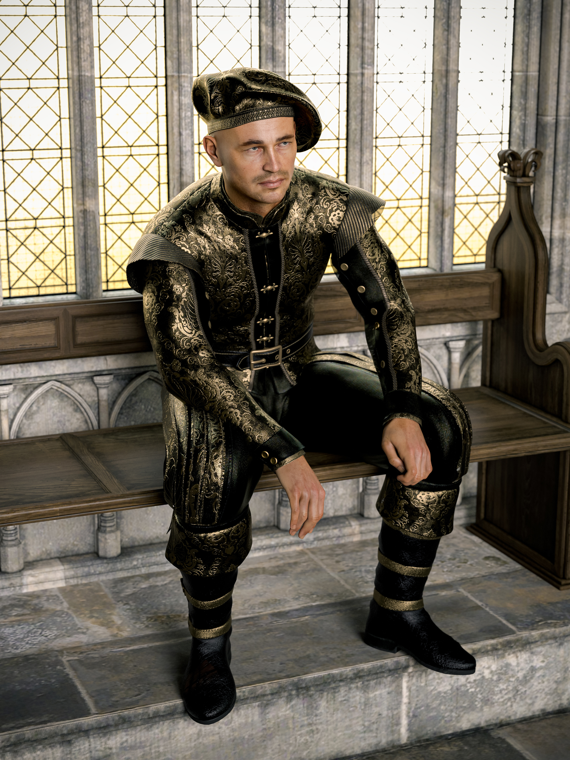 Tudors for dForce Renaissance Attire by: Sade, 3D Models by Daz 3D
