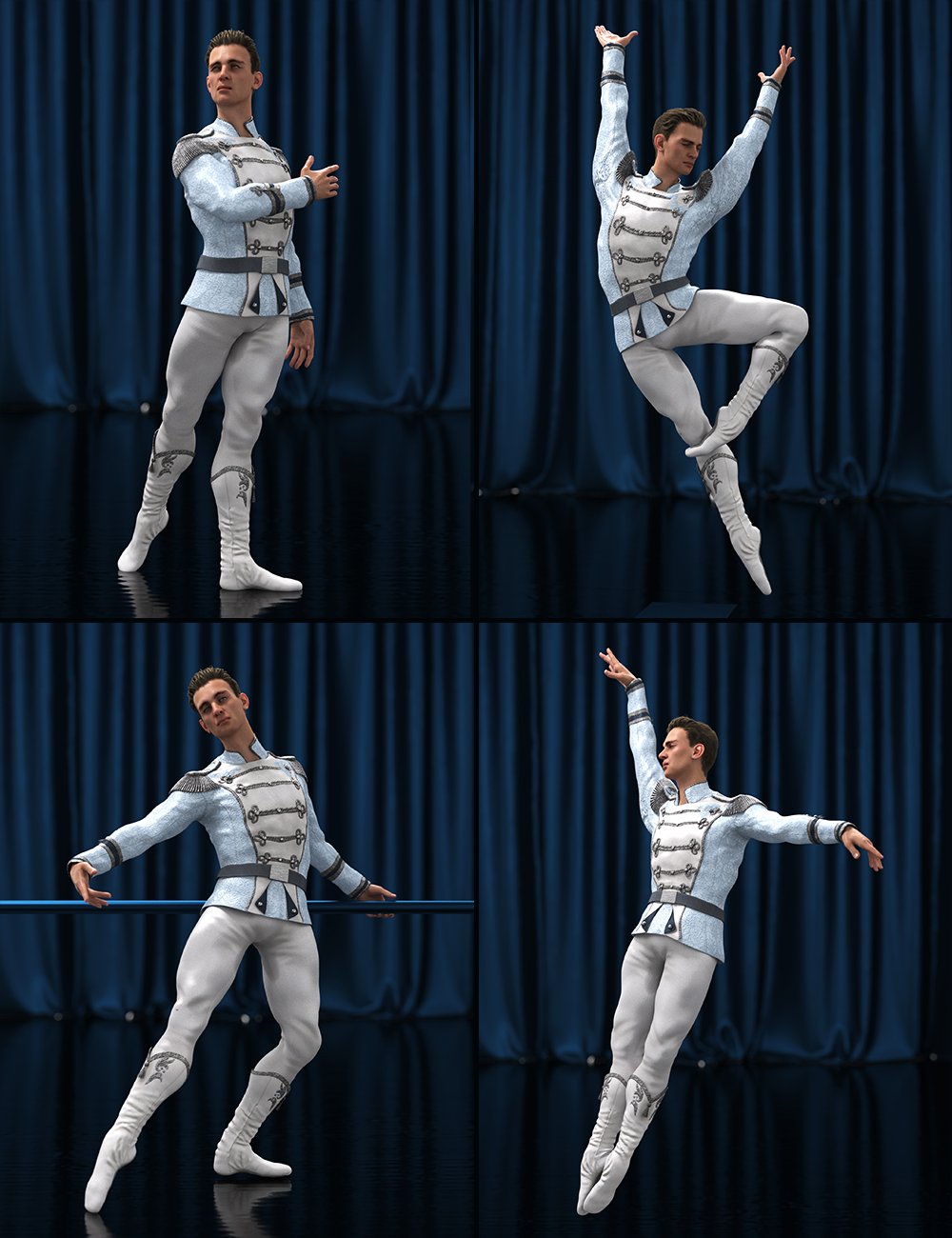 Finest Classical Ballet Poses for Genesis 8.1 Male and Female Finest Classical Ballet Poses for Genesis 8.1 Male and Female by: 3D Sugar, 3D Models by Daz 3D