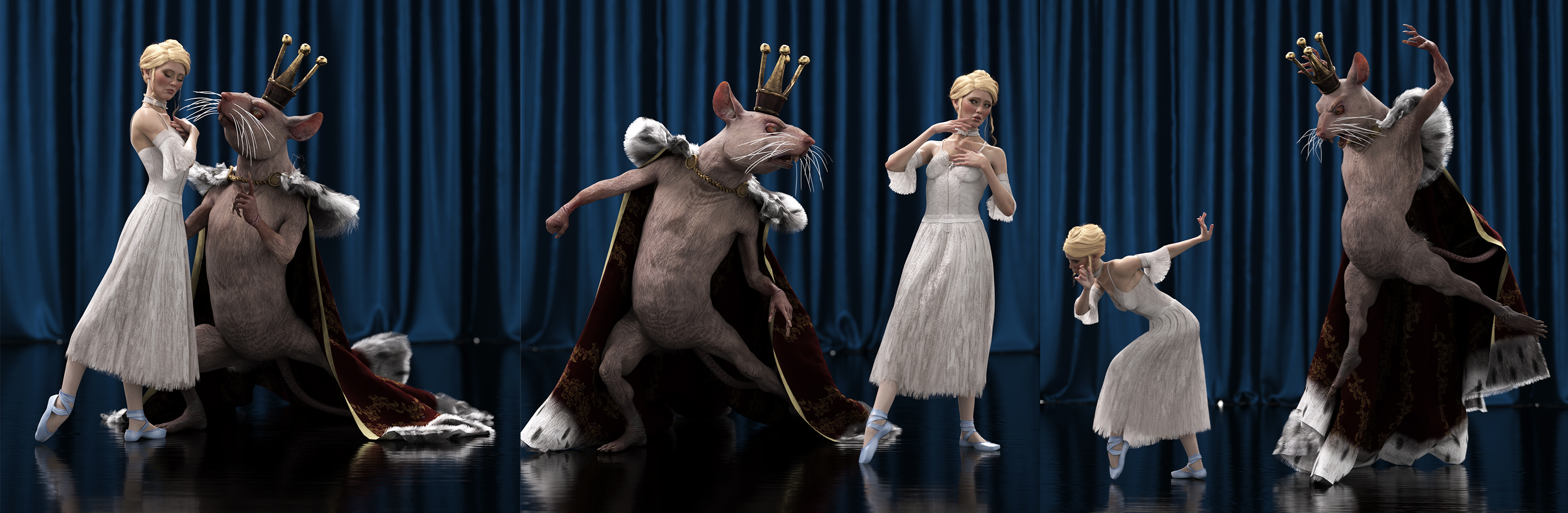 Finest Classical Ballet Poses for Genesis 8.1 Male and Female by: 3D Sugar, 3D Models by Daz 3D