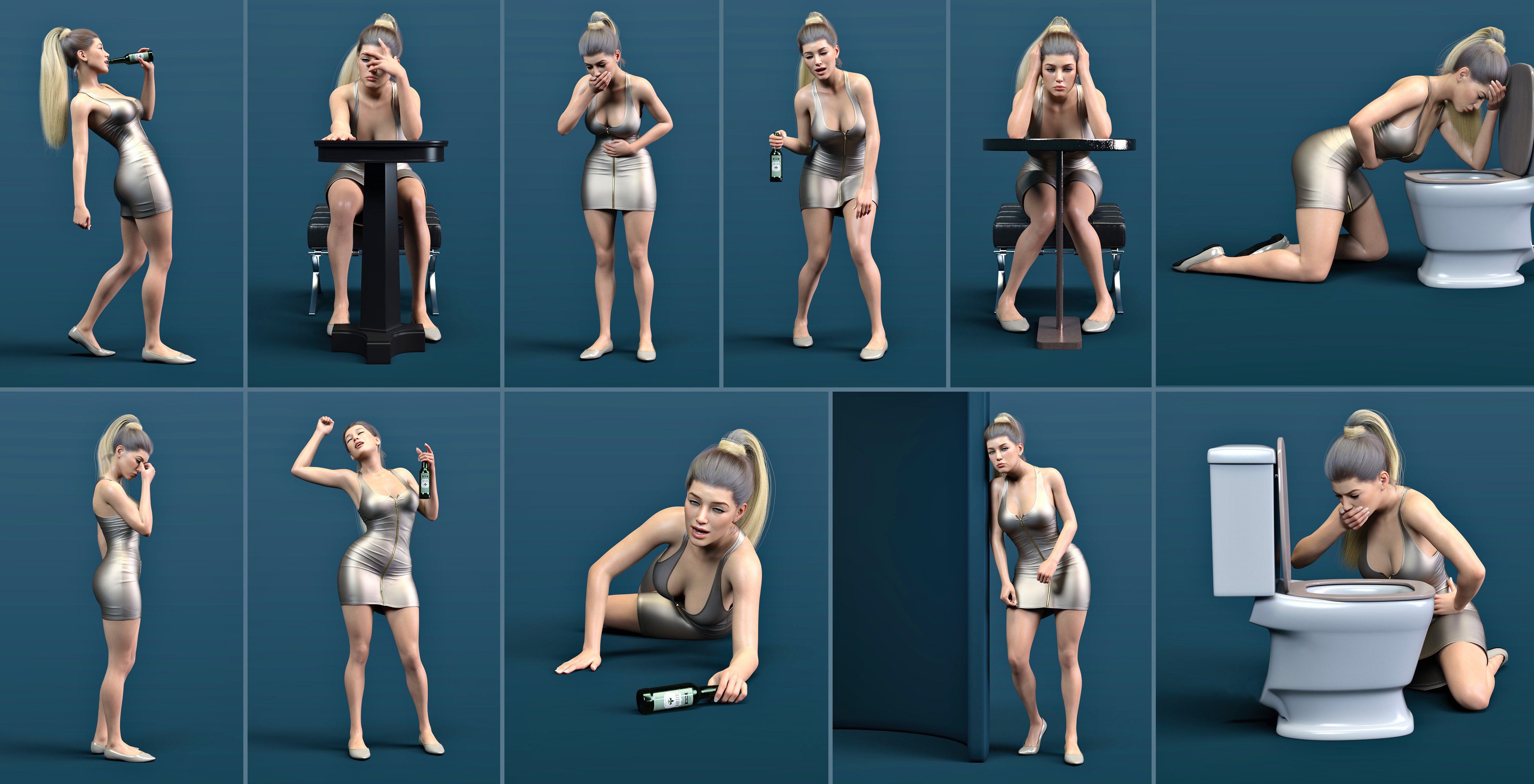 Z Drunken Behaviour for Genesis 8 and 8.1 Male and Female by: Zeddicuss, 3D Models by Daz 3D