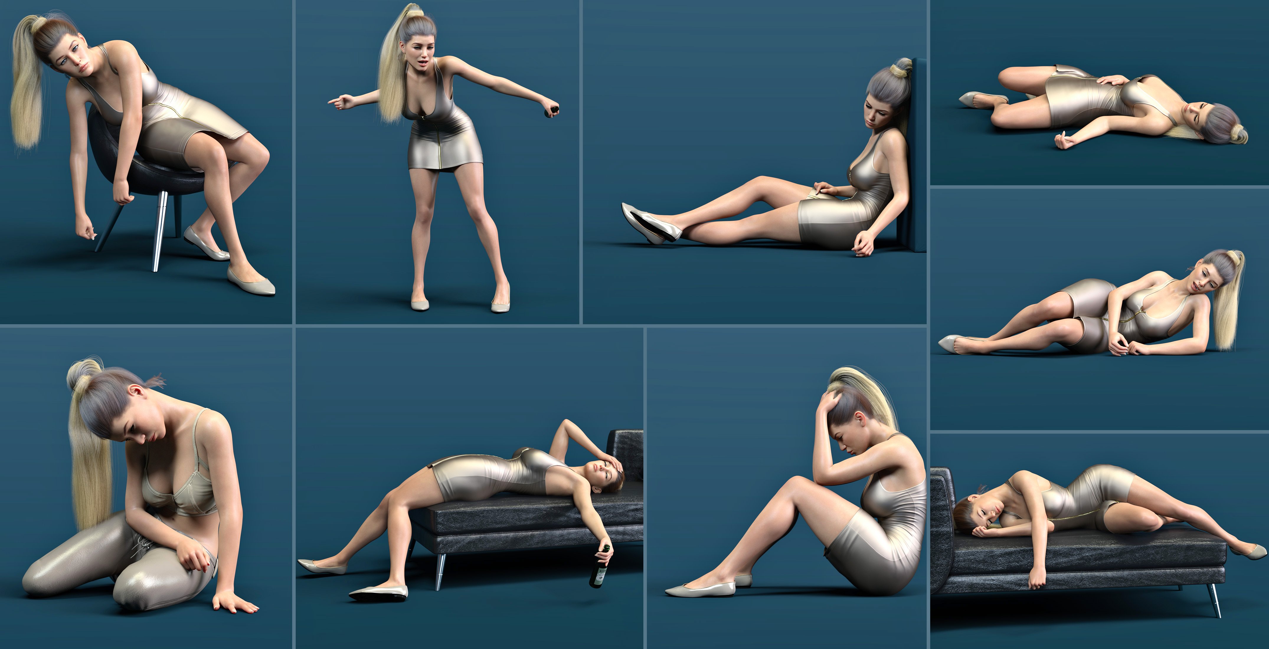 Z Drunken Behaviour for Genesis 8 and 8.1 Male and Female by: Zeddicuss, 3D Models by Daz 3D