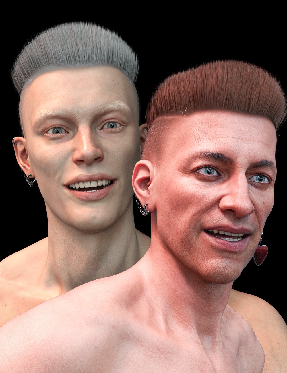 M3D GoodBoy Hair for Genesis 8.1 Male by: Matari3D, 3D Models by Daz 3D