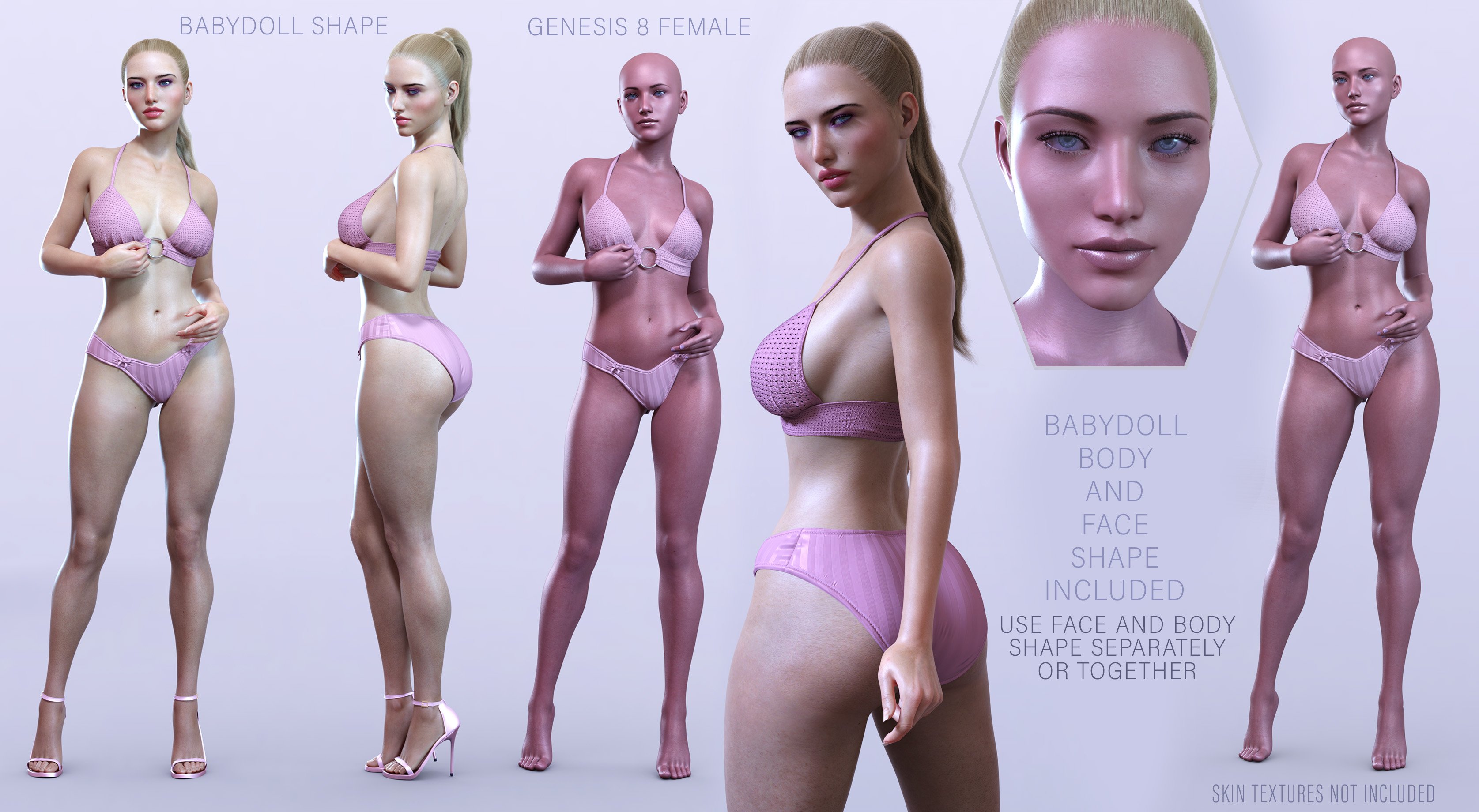 Z Babydoll Shape and Pose Mega Set by: Zeddicuss, 3D Models by Daz 3D