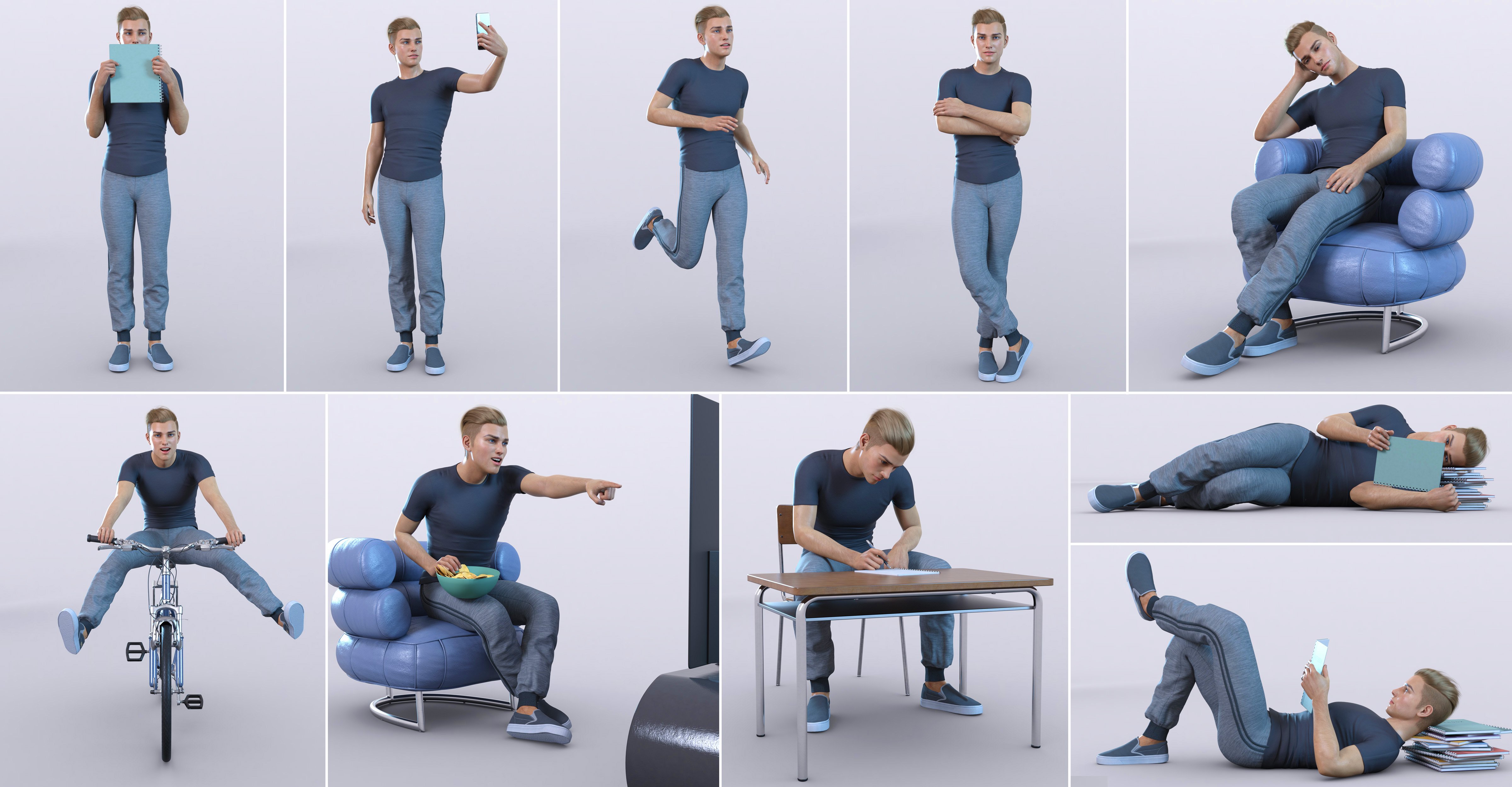 Z Teen Life Pose Mega Set for Genesis 8 and 8.1 Male and Female Z Teen Life Pose Mega Set for Genesis 8 and 8.1 Male and Female by: Zeddicuss, 3D Models by Daz 3D