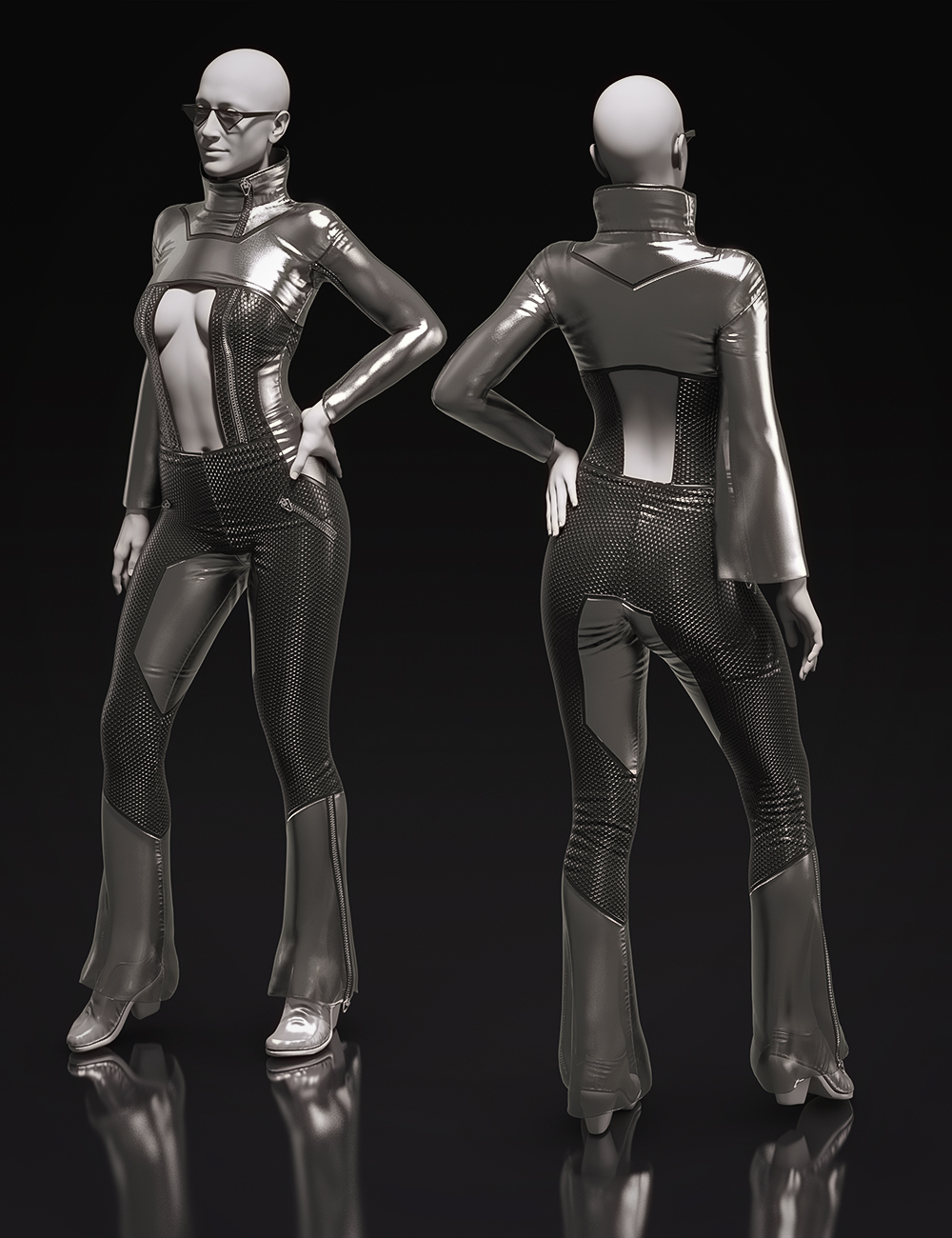 dForce Mina Outfit for Genesis 8 and 8.1 Females by: Demian, 3D Models by Daz 3D