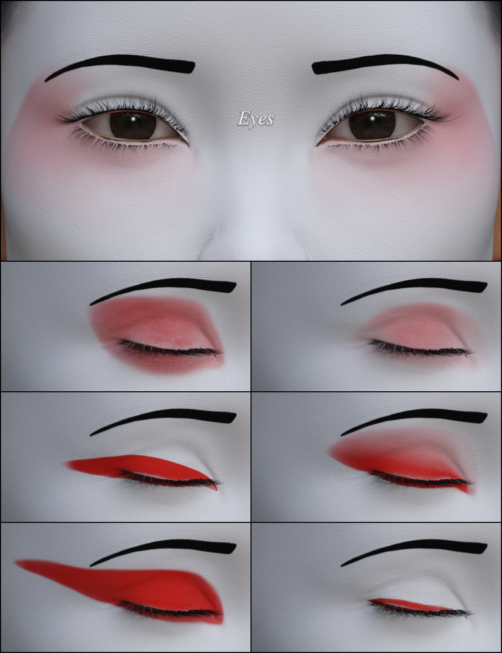 MMX Face Paint 03 for Genesis 3, 8 and 8.1 Females by: Mattymanx, 3D Models by Daz 3D