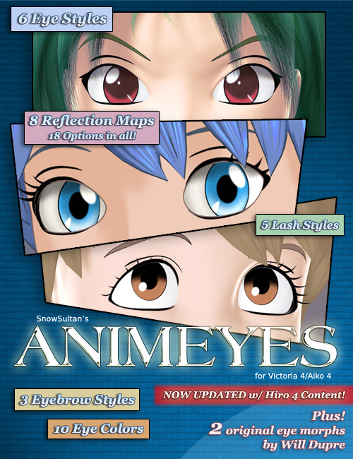 Animeyes for A4 H4 by: WillDupre, 3D Models by Daz 3D