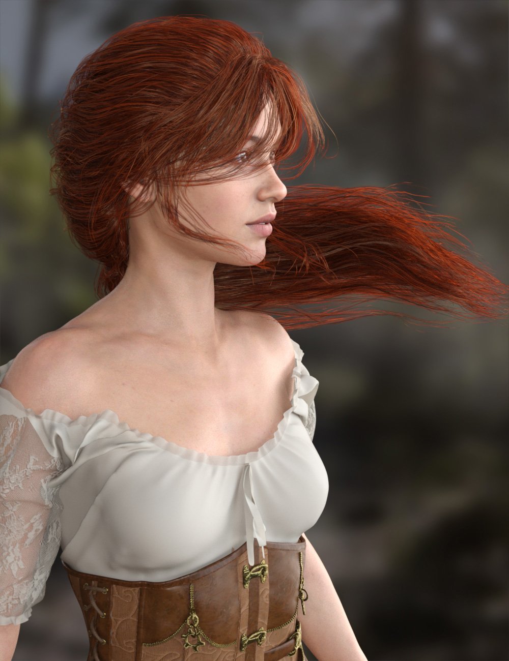 MRL Messy Hair Pack 2 For Genesis 8 and 8.1 Females by: Mihrelle, 3D Models by Daz 3D