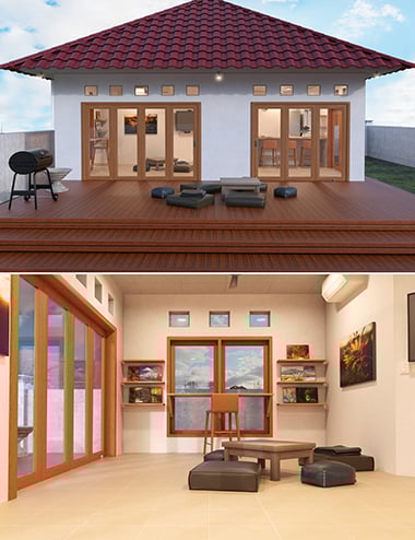 Modern Baloy House Modern Baloy House by: clacydarch3d, 3D Models by Daz 3D