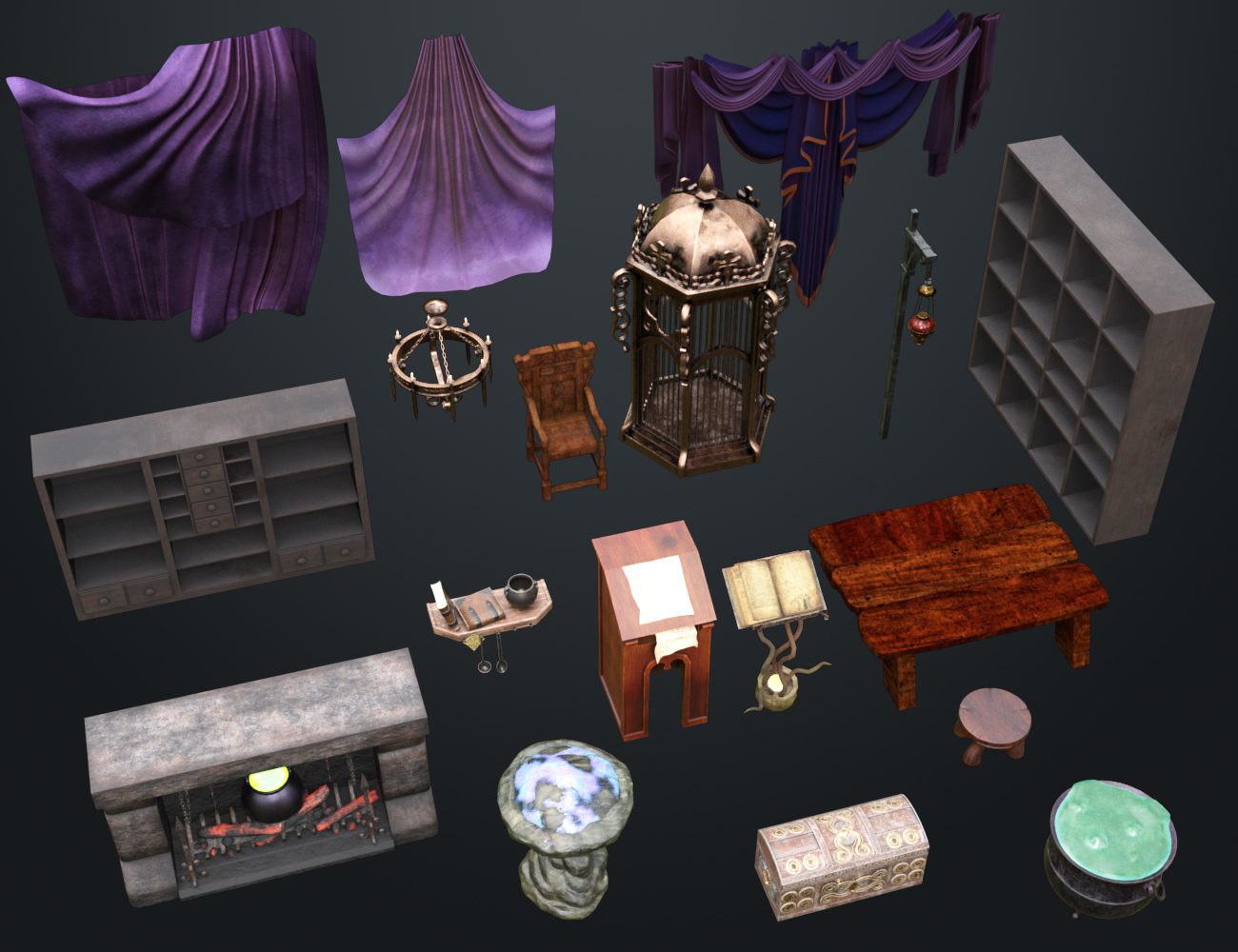 Wizard's Room by: Xivon, 3D Models by Daz 3D