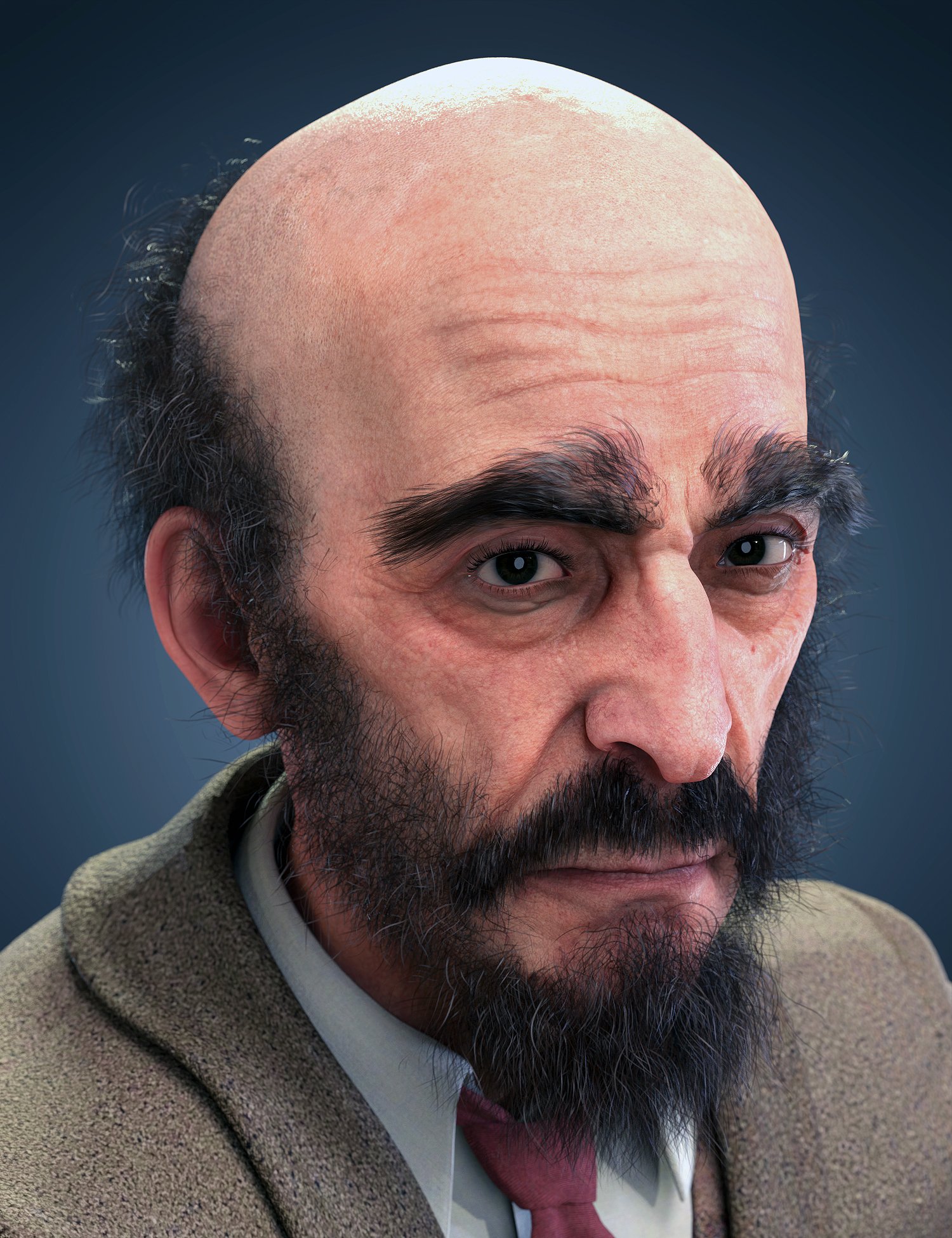 M3D Victorian Hair, Facial Hair, Hats, and Aging for Genesis 8.1 Male by: Matari3D, 3D Models by Daz 3D