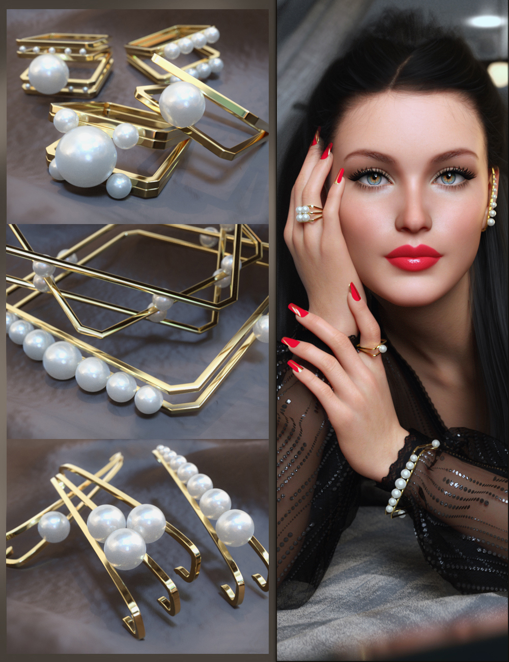 VRV Daphne Jewelry by: VRVirtuososaddy, 3D Models by Daz 3D