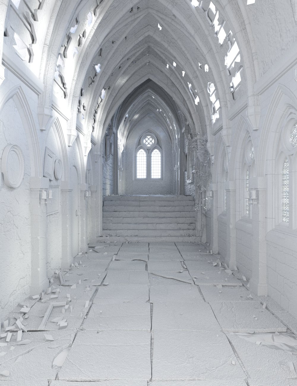 The Long Gallery Ruin The Long Gallery Ruin by: Merlin Studios, 3D Models by Daz 3D
