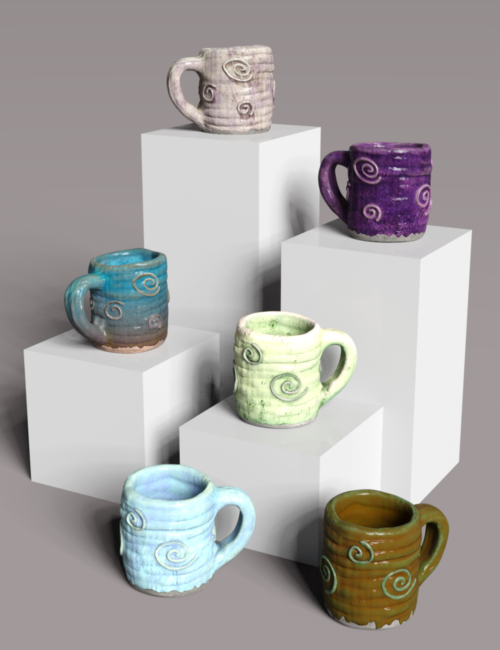 Handmade Mug Collection by: BytheCandlelight, 3D Models by Daz 3D