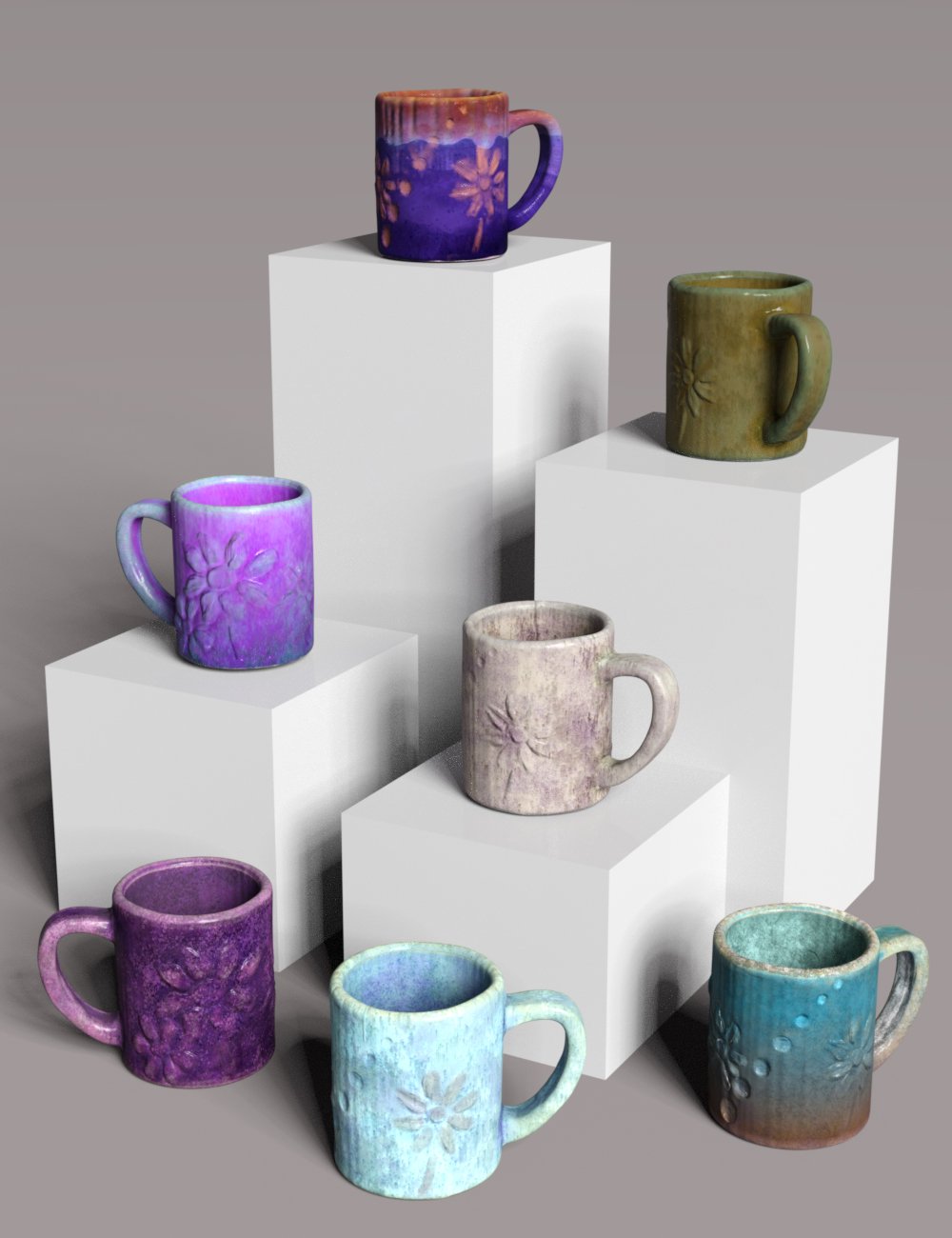 Handmade Mug Collection Handmade Mug Collection by: BytheCandlelight, 3D Models by Daz 3D