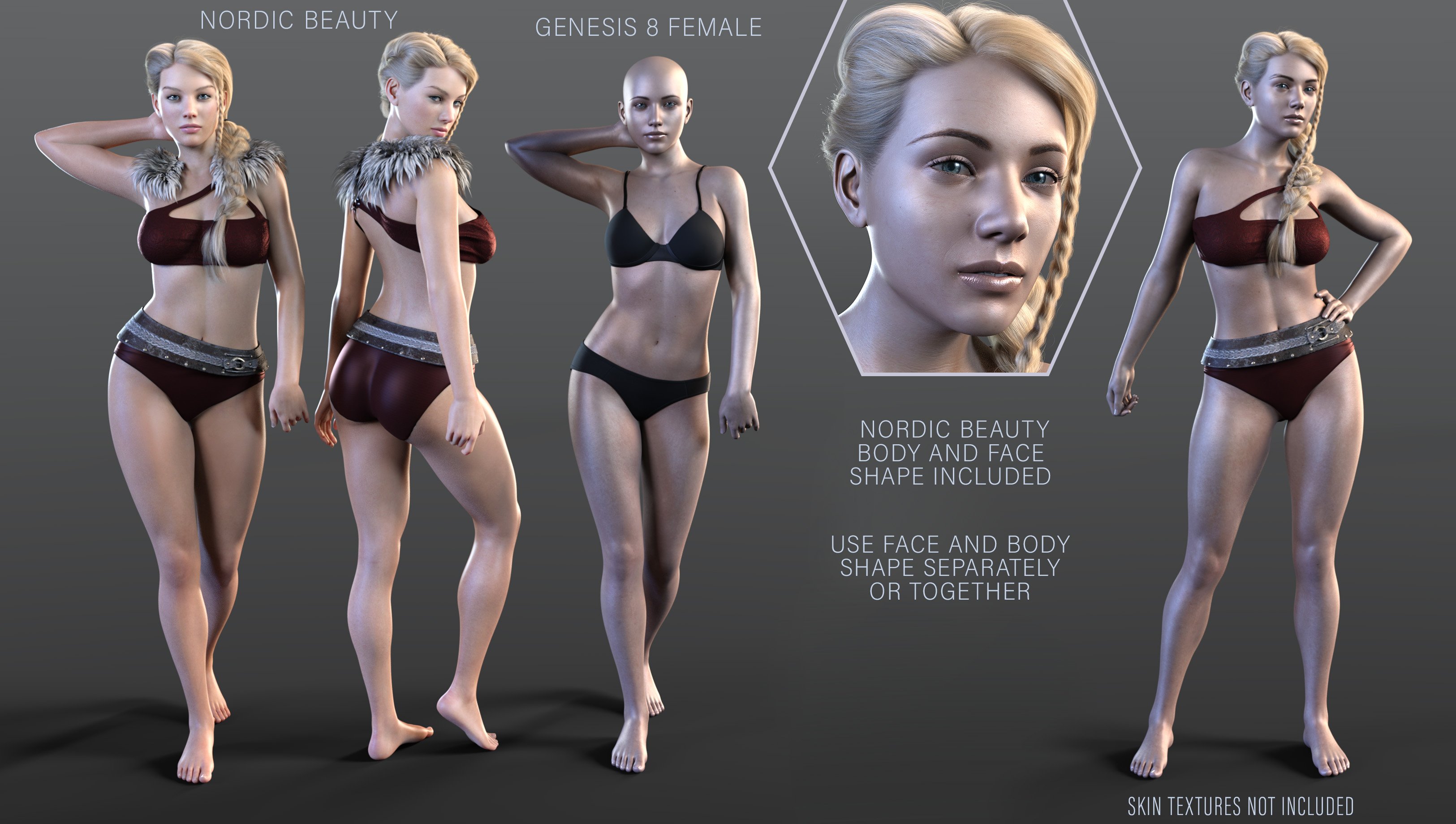 Z Nordic Beauty Shape and Pose Mega Set by: Zeddicuss, 3D Models by Daz 3D