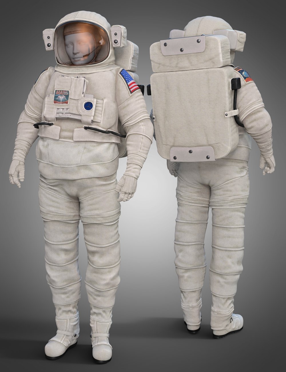 Space Explorer Suit for Genesis 8 and 8.1 Females by: Barbara BrundonUmblefuglyShox-Design, 3D Models by Daz 3D