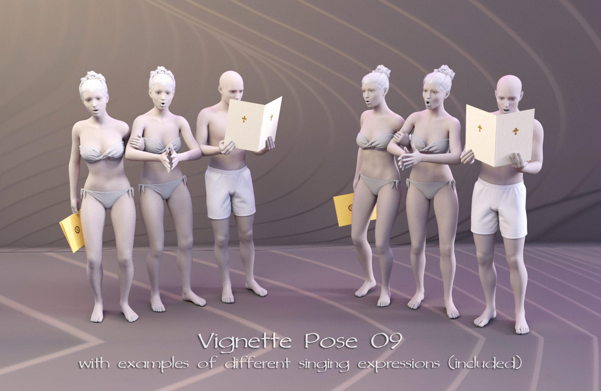 FF's Winter Choral Concert Prop and Poses for Genesis 8 by: FeralFey, 3D Models by Daz 3D