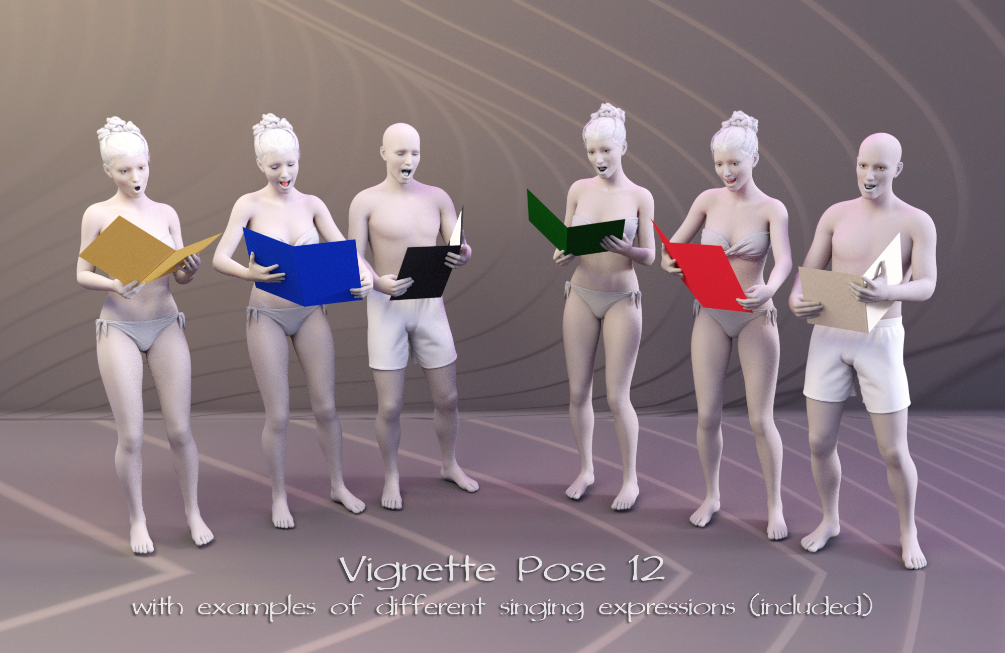 FF's Winter Choral Concert Prop and Poses for Genesis 8 by: FeralFey, 3D Models by Daz 3D