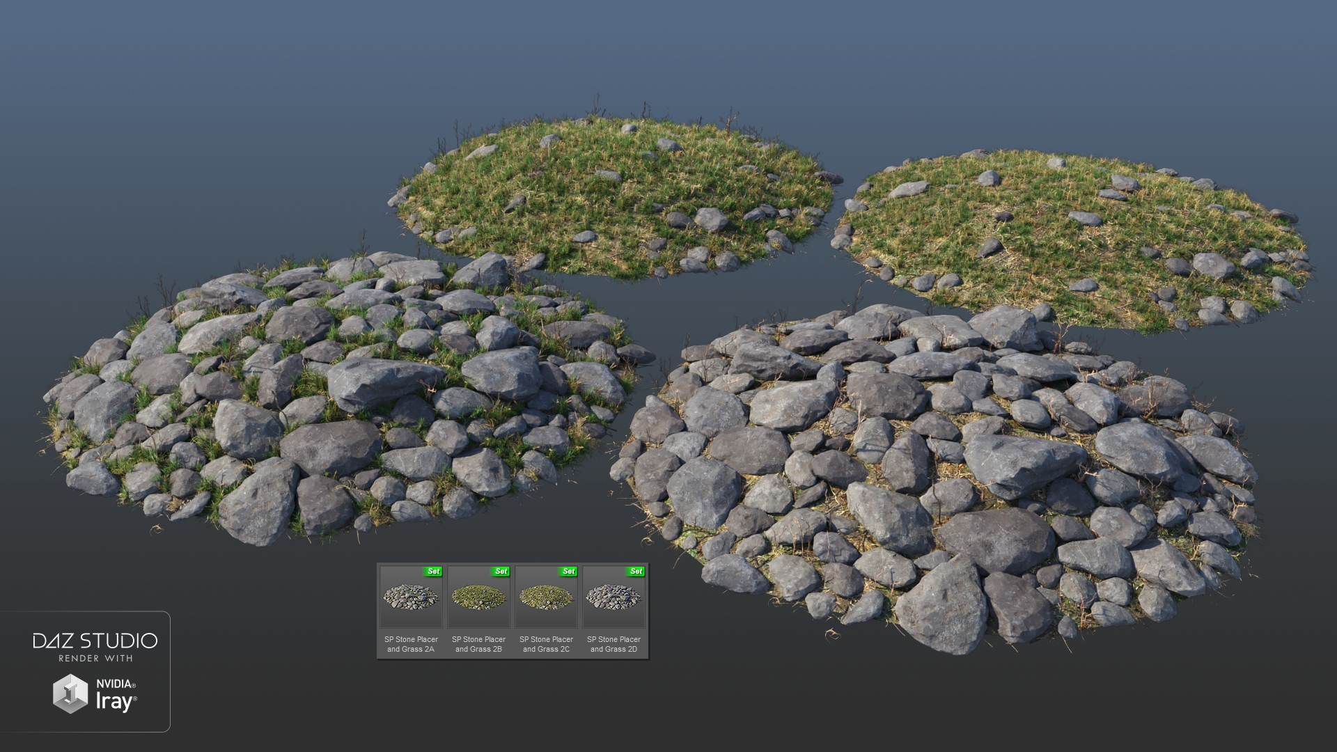 Stone Placers Stone Placers by: Andrey Pestryakov, 3D Models by Daz 3D