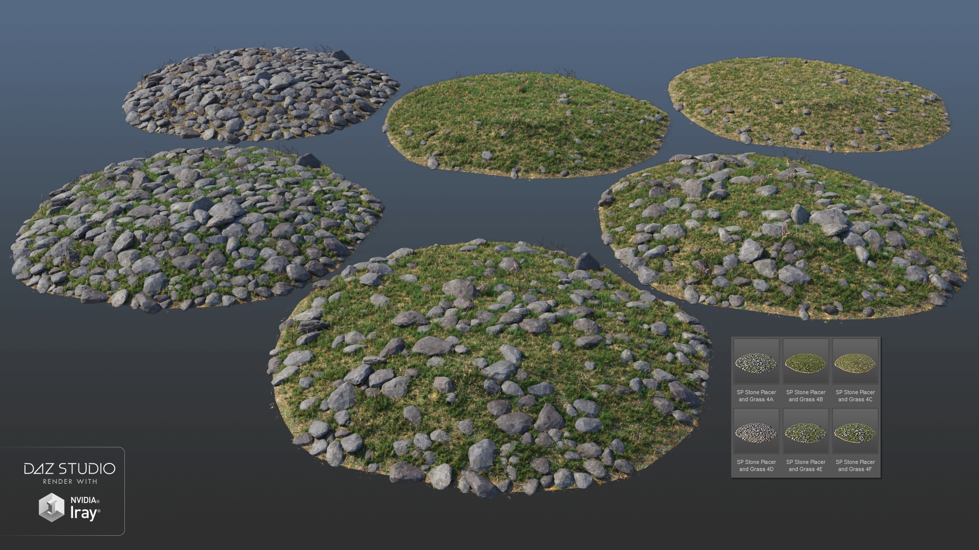 Stone Placers Stone Placers by: Andrey Pestryakov, 3D Models by Daz 3D