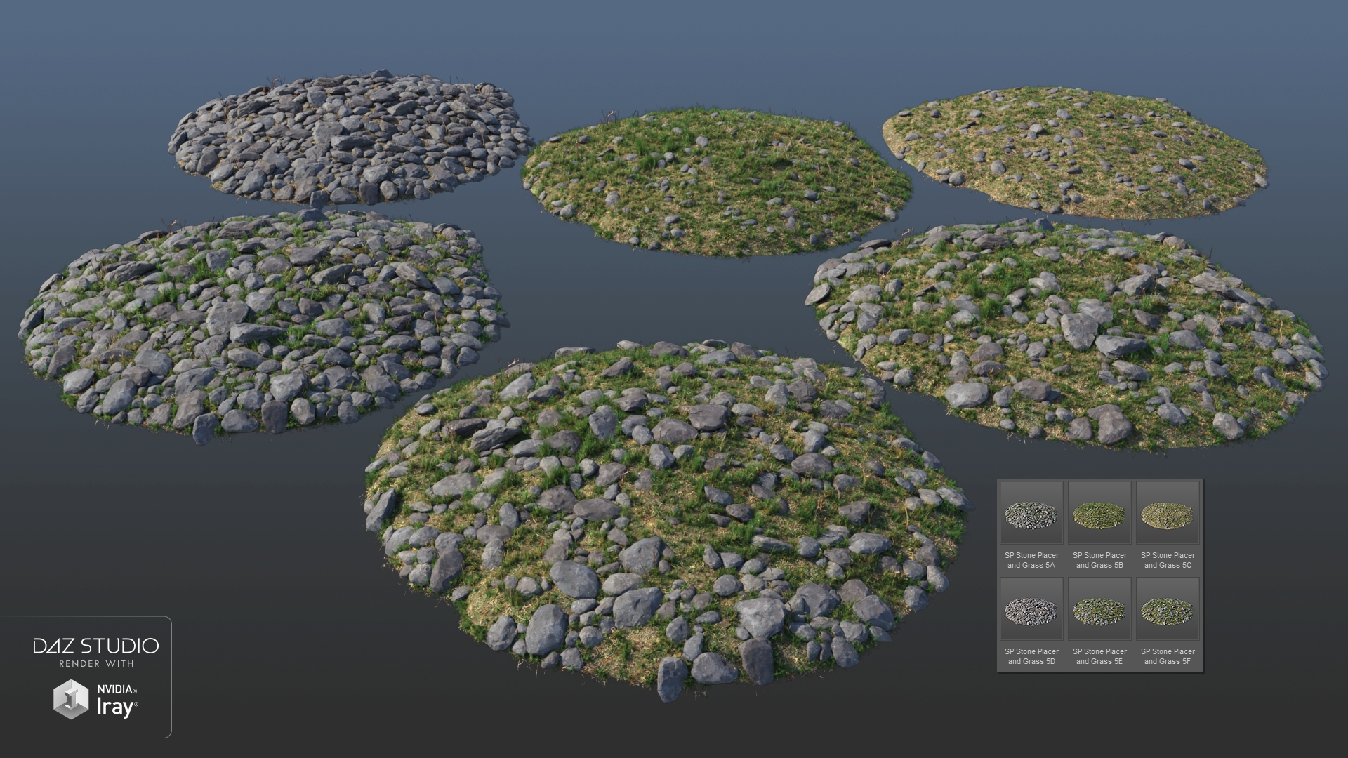 Stone Placers Stone Placers by: Andrey Pestryakov, 3D Models by Daz 3D