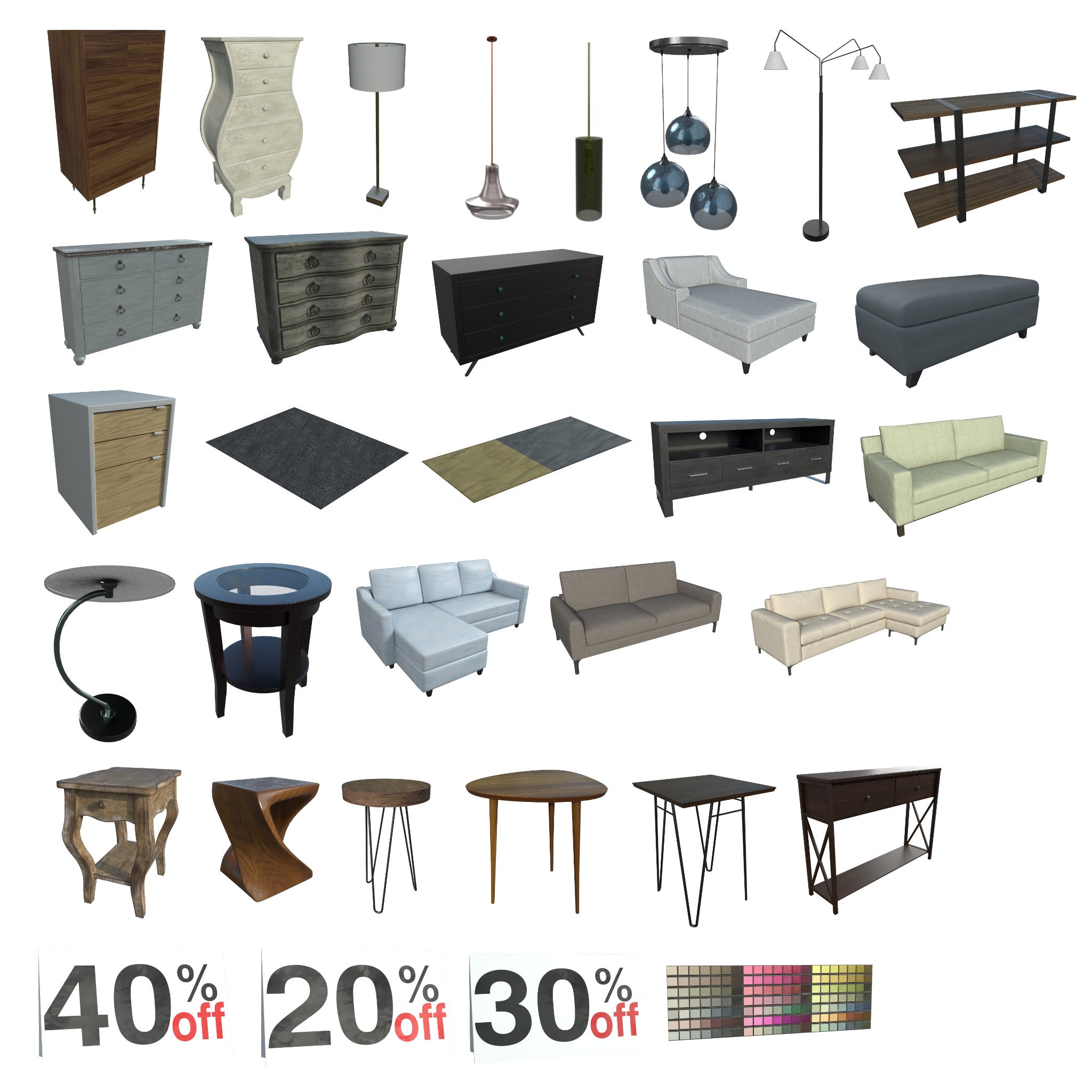 FG Wooden Furniture Store by: IronmanFugazi1968, 3D Models by Daz 3D