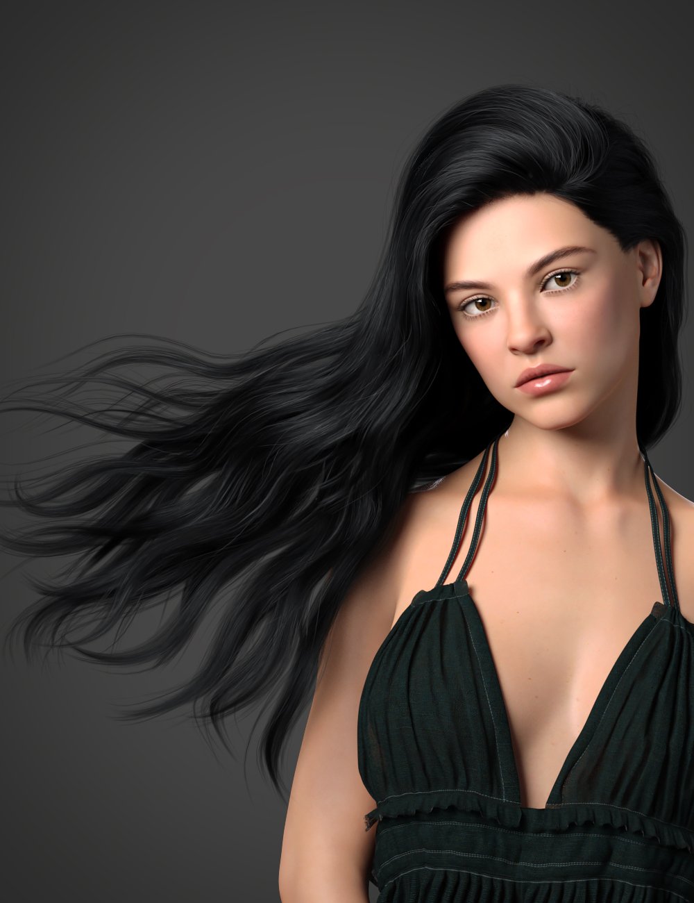 Adena Hair for Genesis 8 and 8.1 Female by: WindField, 3D Models by Daz 3D