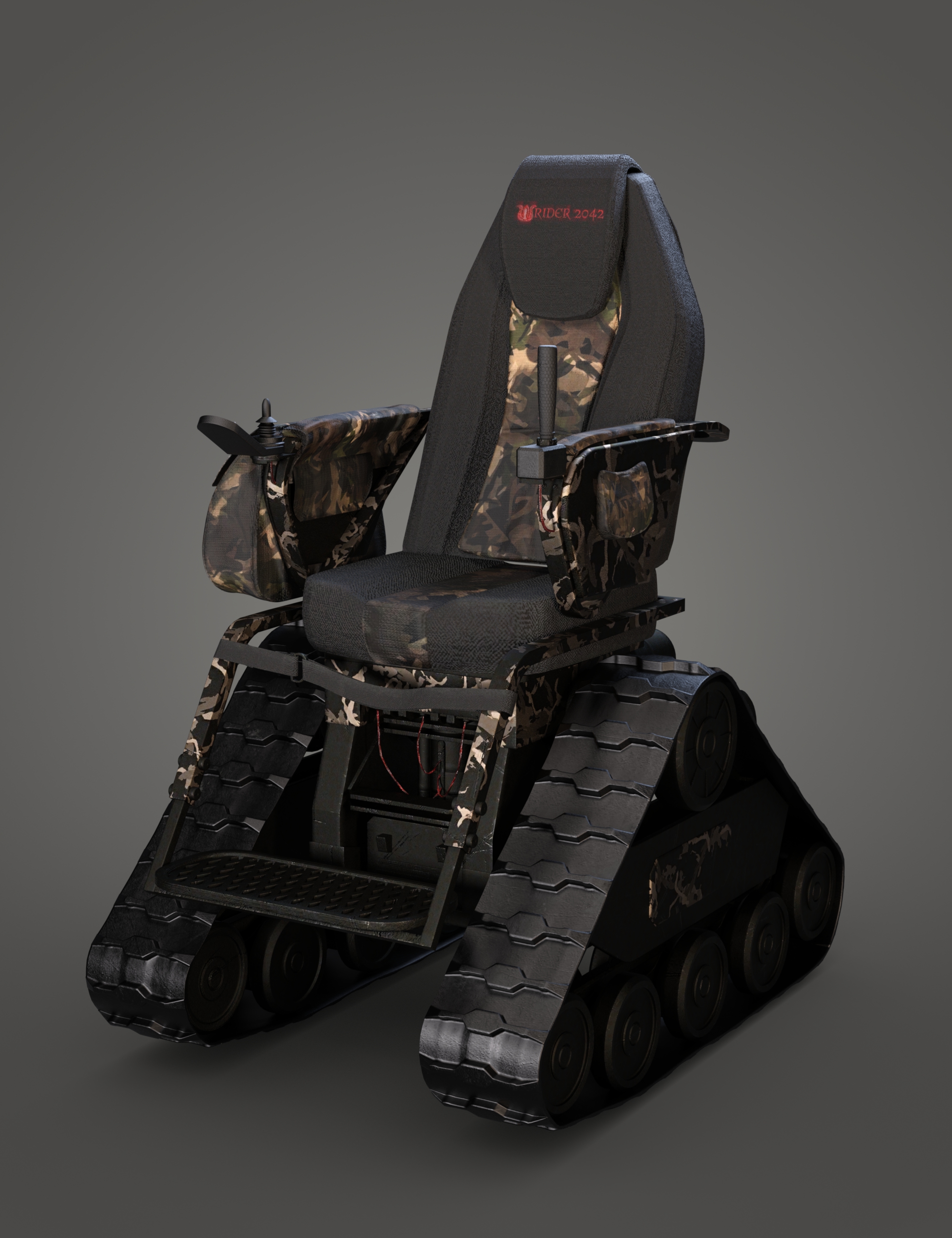 Tracked Wheelchair by: CharlieSade, 3D Models by Daz 3D
