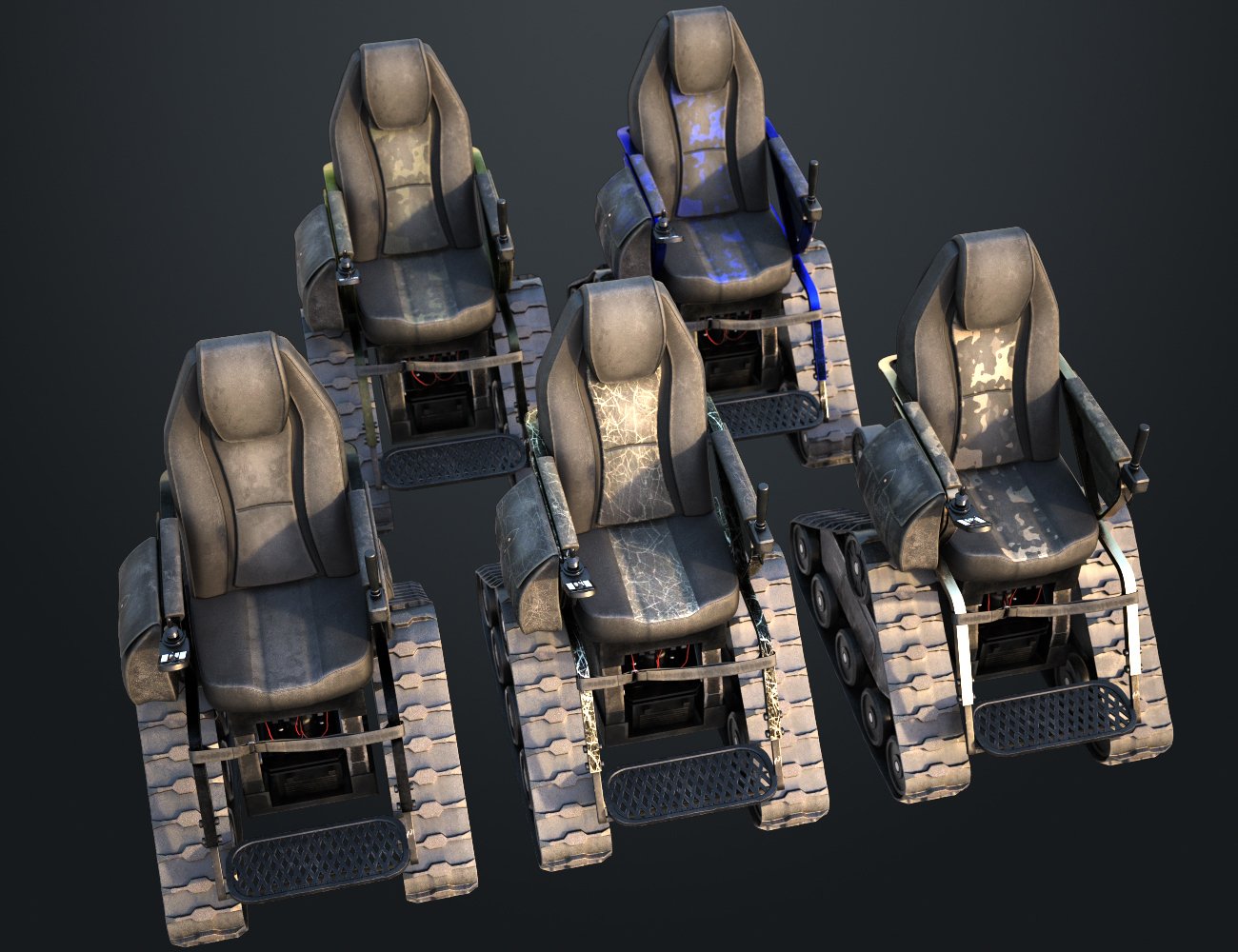 Tracked Wheelchair by: CharlieSade, 3D Models by Daz 3D