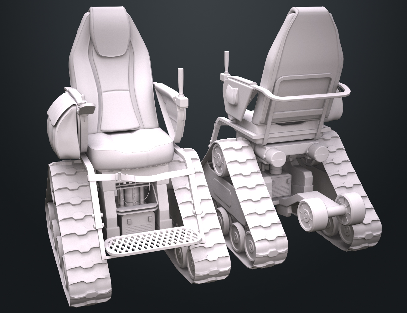 Tracked Wheelchair Tracked Wheelchair by: CharlieSade, 3D Models by Daz 3D