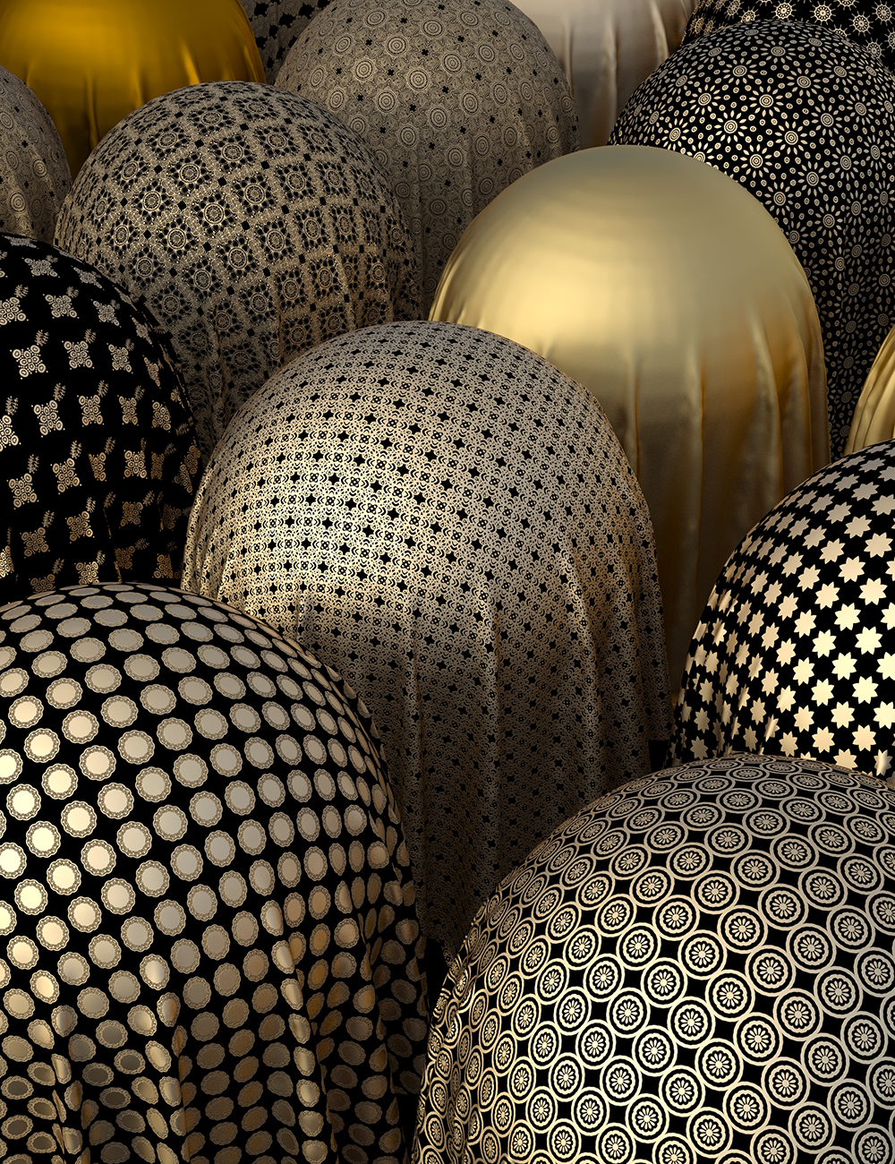 Golden Collection Fabric Iray Shaders by: Nelmi, 3D Models by Daz 3D