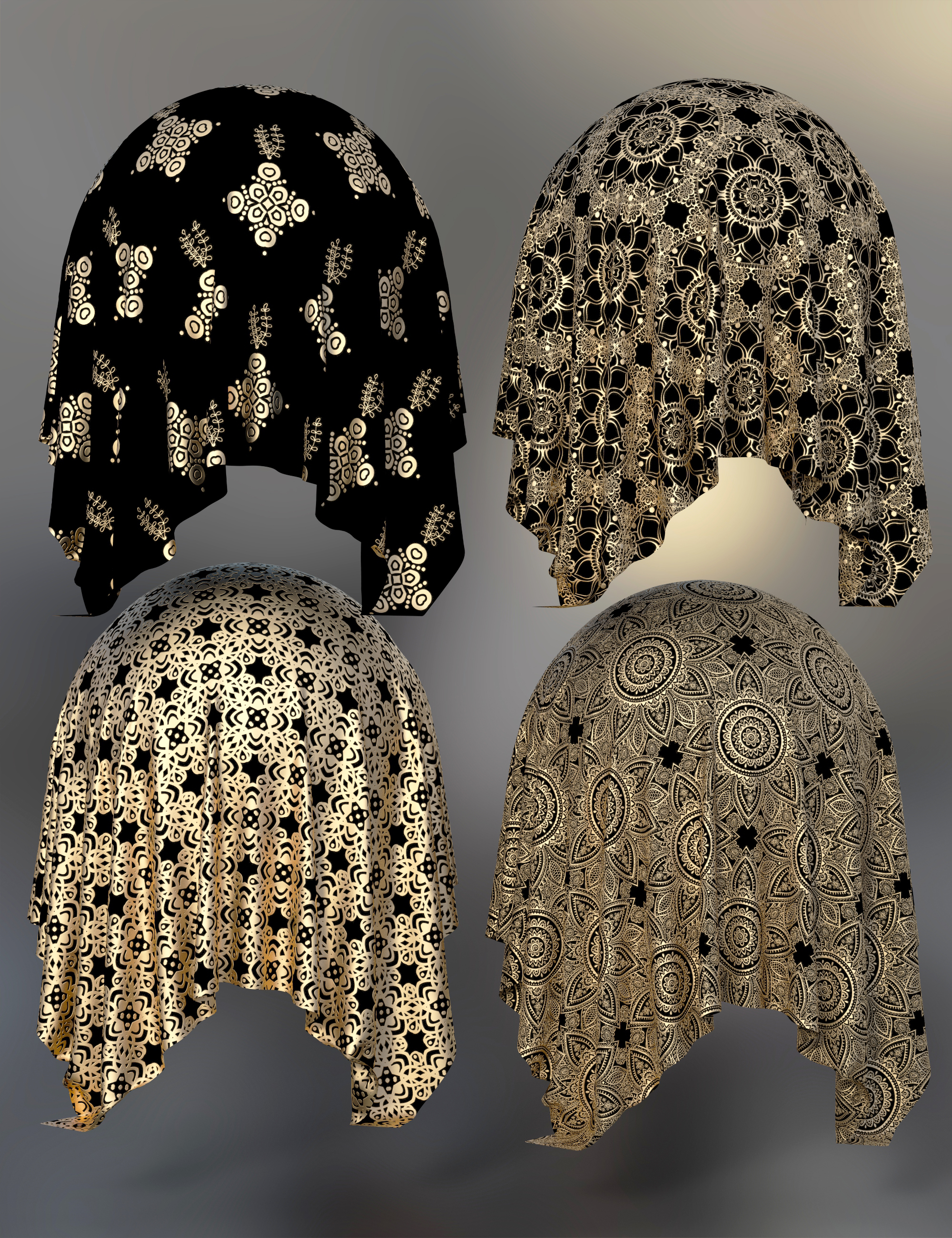 Golden Collection Fabric Iray Shaders | Daz 3D