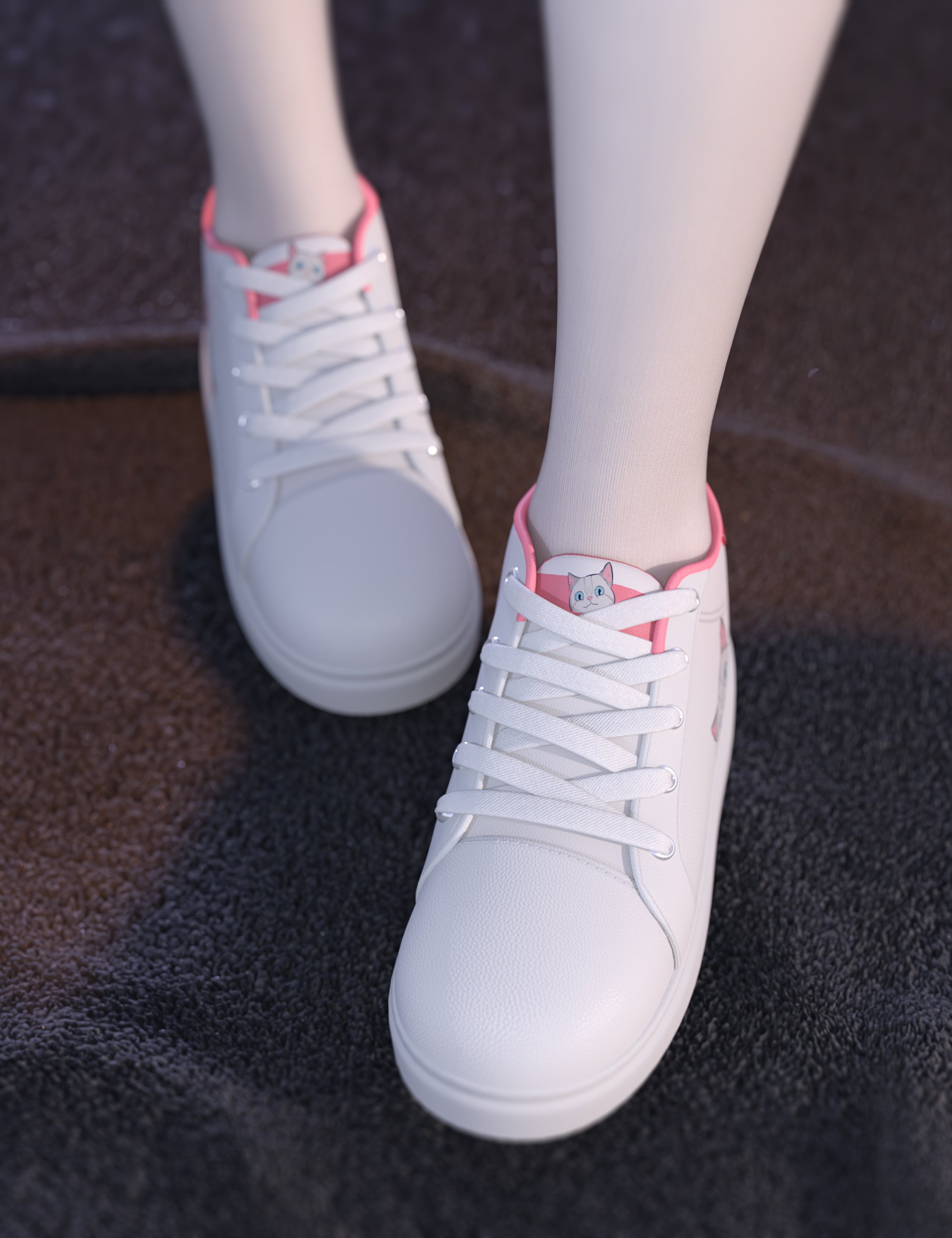 SU Cute Sneakers for Genesis 8 and 8.1 Females by: Sue Yee, 3D Models by Daz 3D