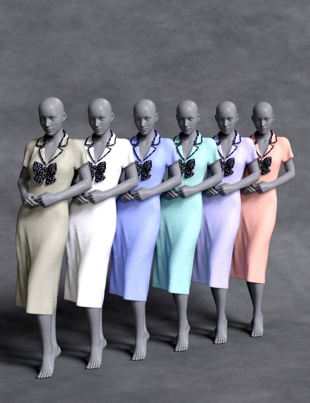 dForce Suit Collar Dress for Genesis 8 and 8.1 Females by: wsmonkeyking, 3D Models by Daz 3D