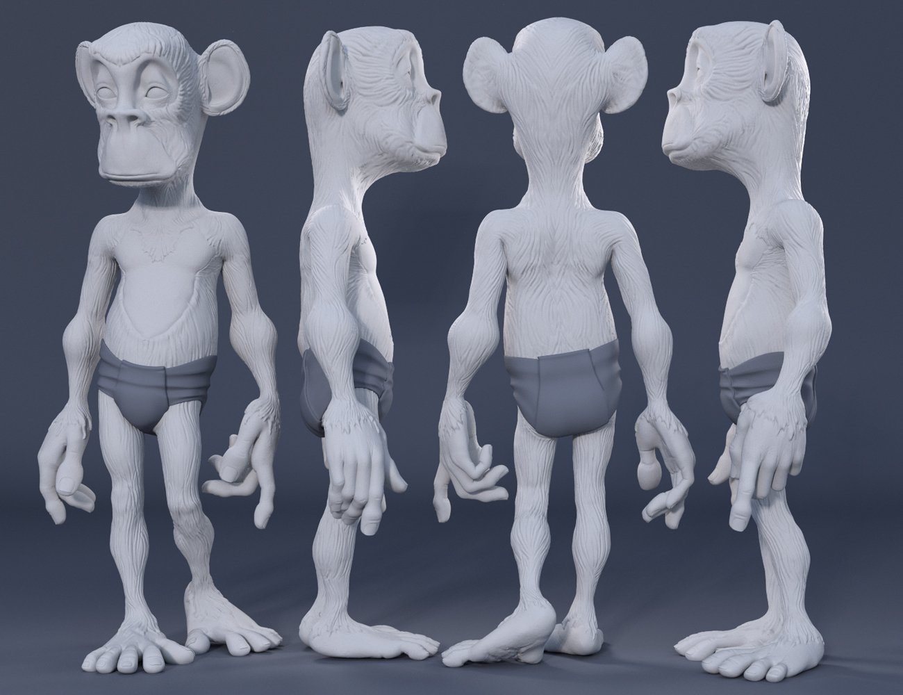 Alfred the Toon Monkey by: Sixus1 Media, 3D Models by Daz 3D