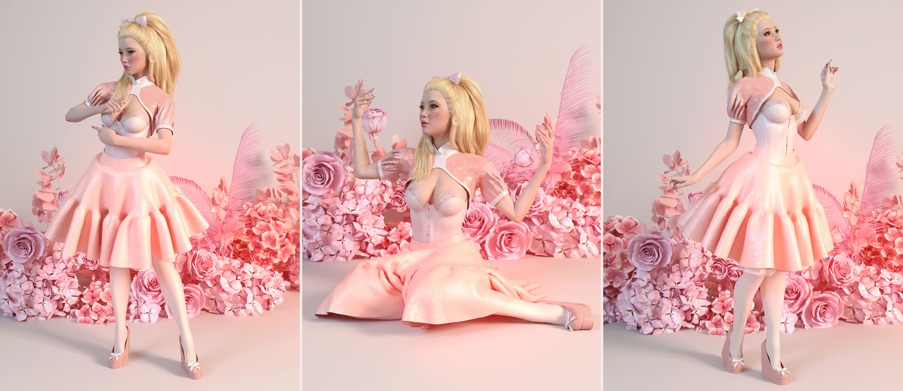 Graceful Blooming Poses for Genesis 8.1 Female by: 3D Sugar, 3D Models by Daz 3D