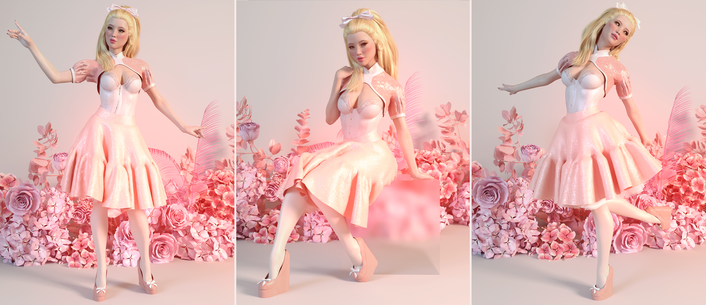 Graceful Blooming Poses for Genesis 8.1 Female by: 3D Sugar, 3D Models by Daz 3D