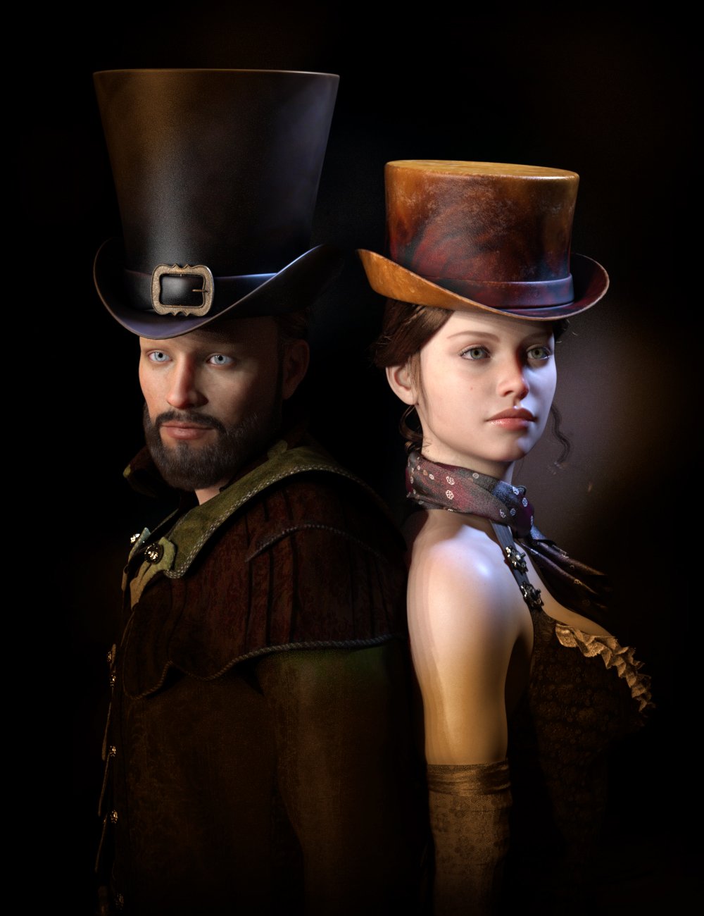 ND Classic Hats for Genesis 8 Female and Male by: Nathy Design, 3D Models by Daz 3D