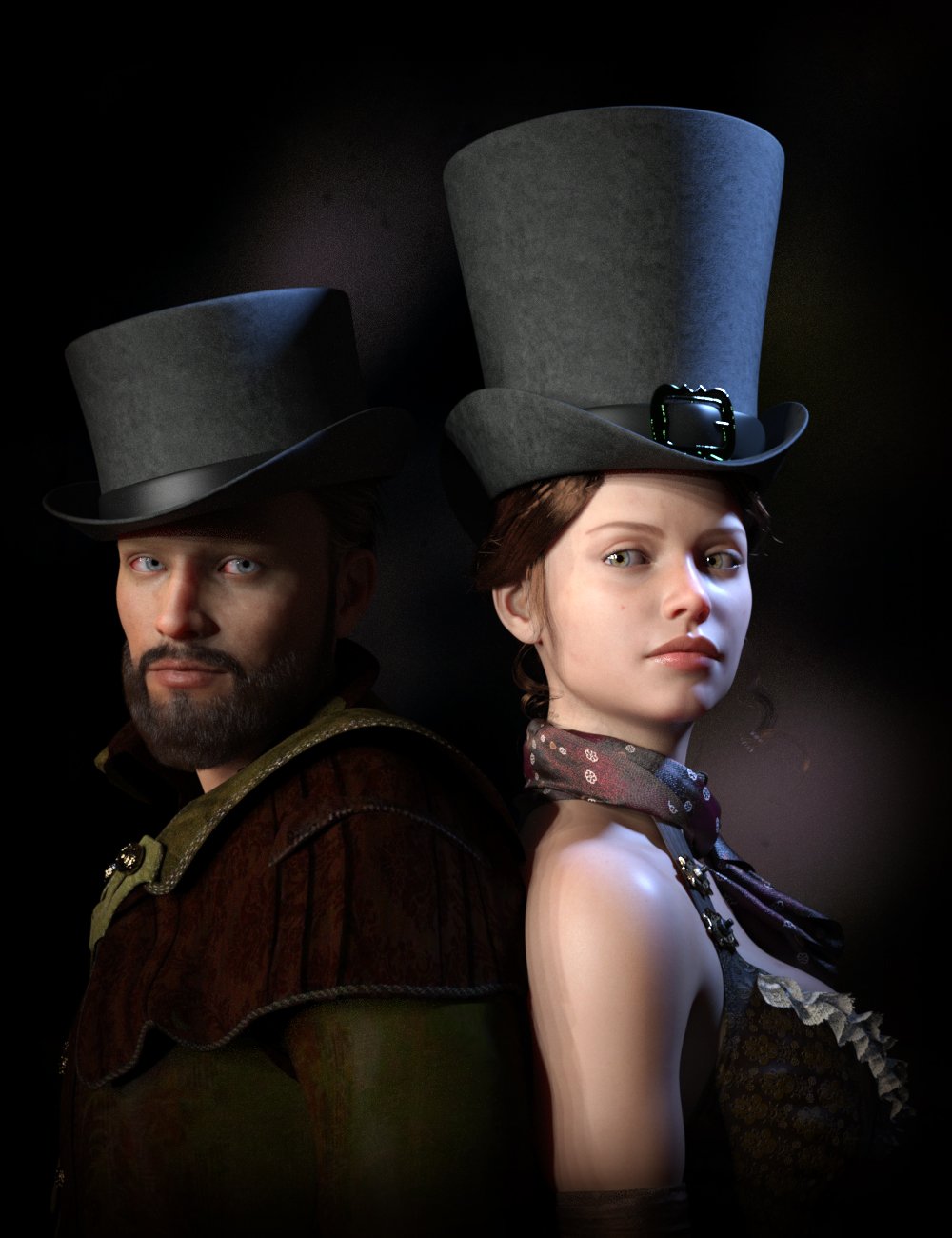 ND Classic Hats for Genesis 8 Female and Male by: Nathy Design, 3D Models by Daz 3D