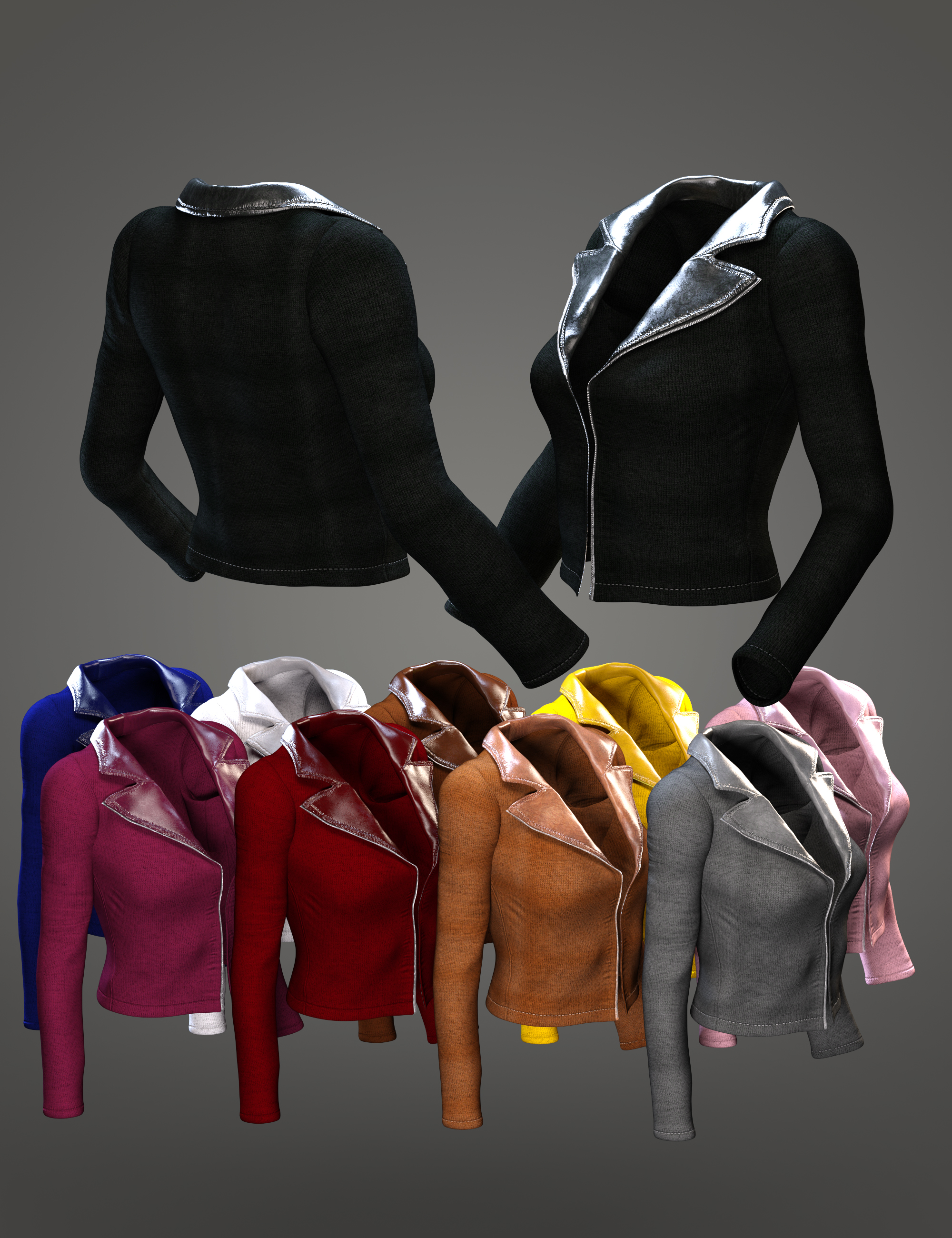 XFashion Crop Jacket for Genesis 8 and 8.1 Females by: xtrart-3d, 3D Models by Daz 3D