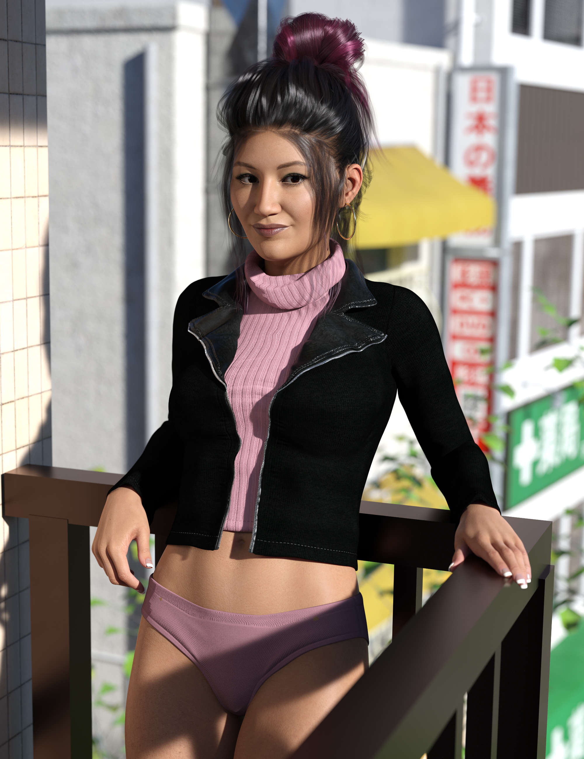 XFashion Crop Jacket for Genesis 8 and 8.1 Females by: xtrart-3d, 3D Models by Daz 3D