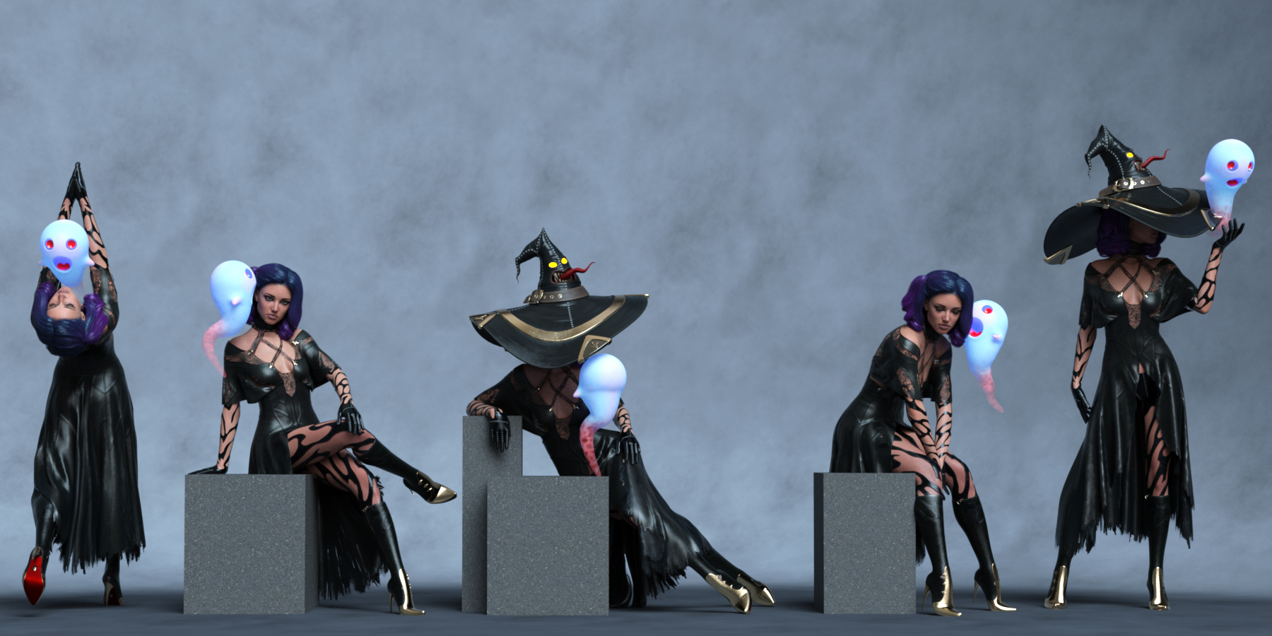 Boo Duo Poses for Genesis 8.1 Female and Boo Boo Duo Poses for Genesis 8.1 Female and Boo by: Ensary, 3D Models by Daz 3D