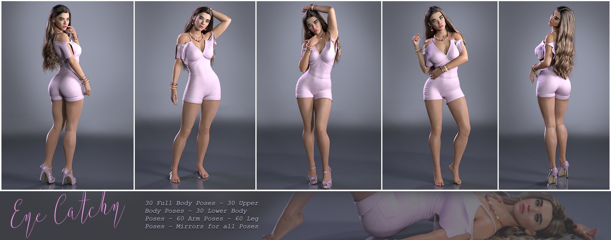 V Eye Catchy Poses for Genesis 8 and 8.1 Female V Eye Catchy Poses for Genesis 8 and 8.1 Female by: Valery3D, 3D Models by Daz 3D