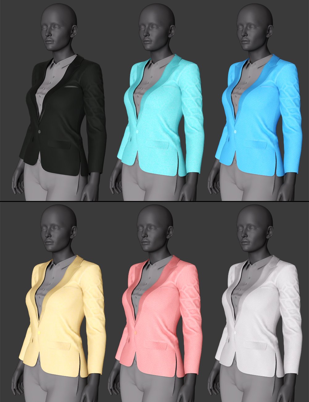 MDU dForce Blazer for Genesis 8 and 8.1 Females by: chungdan, 3D Models by Daz 3D