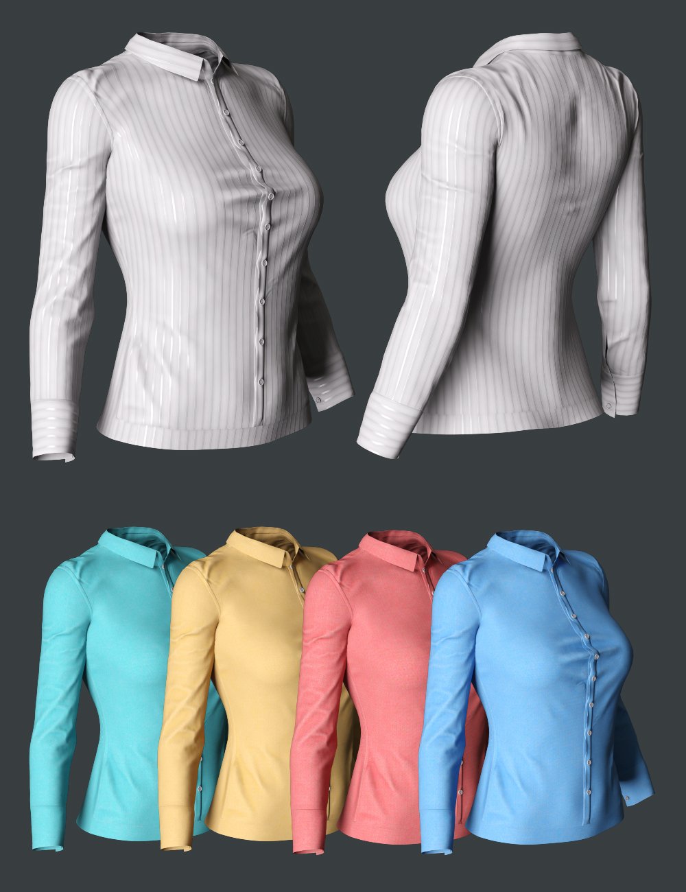 MDU dForce Blouse for Genesis 8 and 8.1 Females by: chungdan, 3D Models by Daz 3D